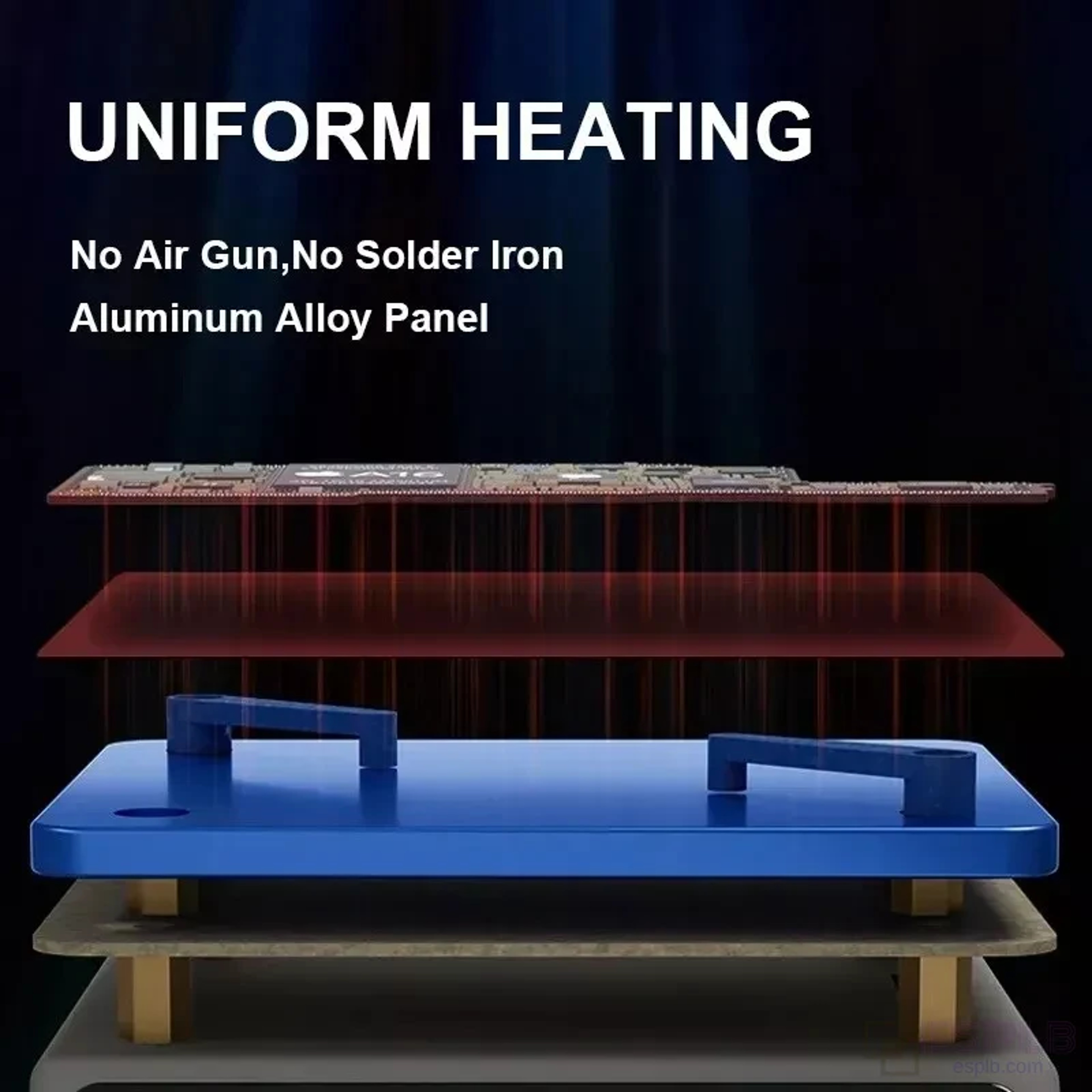 Preheating Platform for Motherboard Repair, Lightweight Ultra Universal Heating Clamp for Fast Layering – view 7