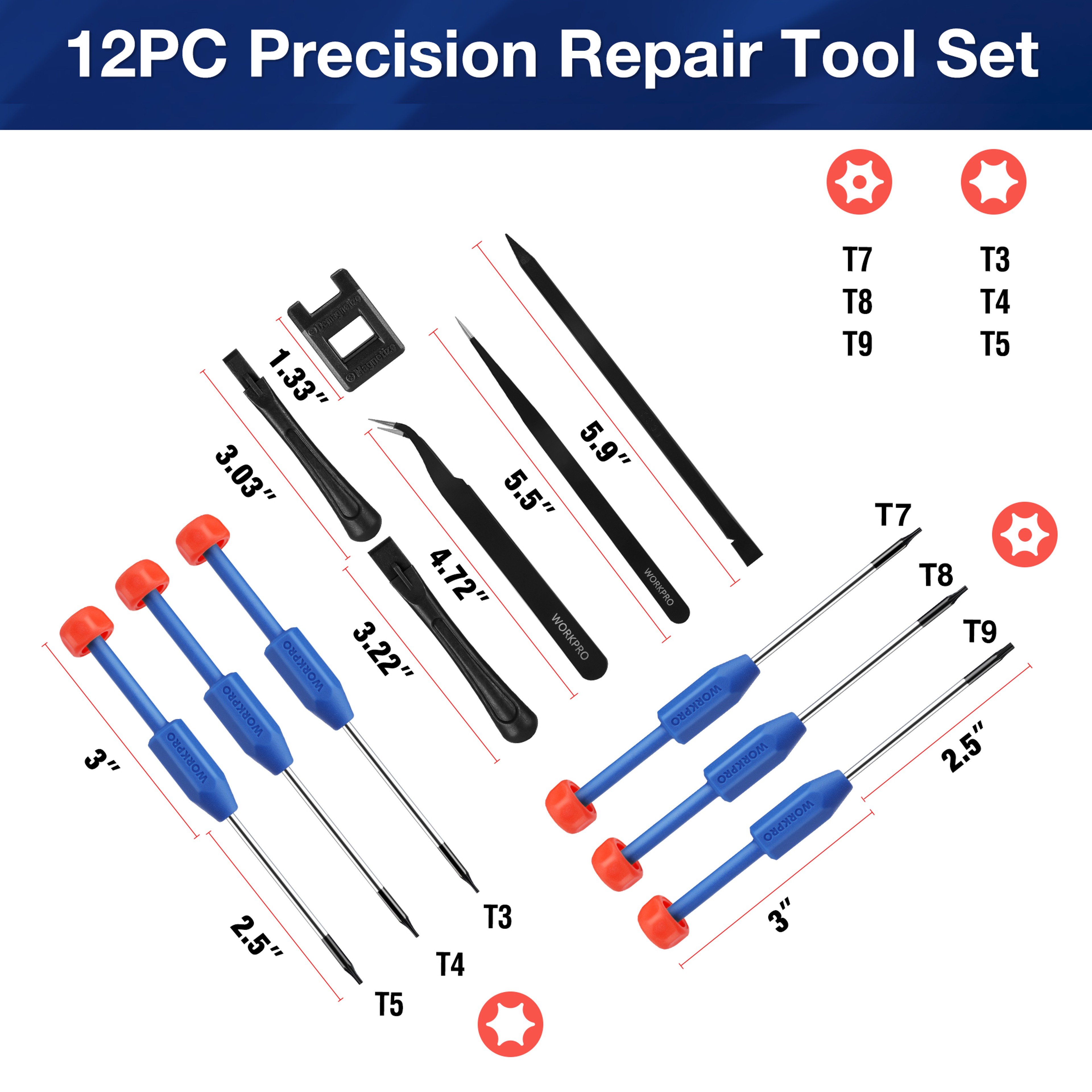 Security Torx Bit for Eyeglass, Watch, Phone, Computer, Torx Screwdriver Set – view 2