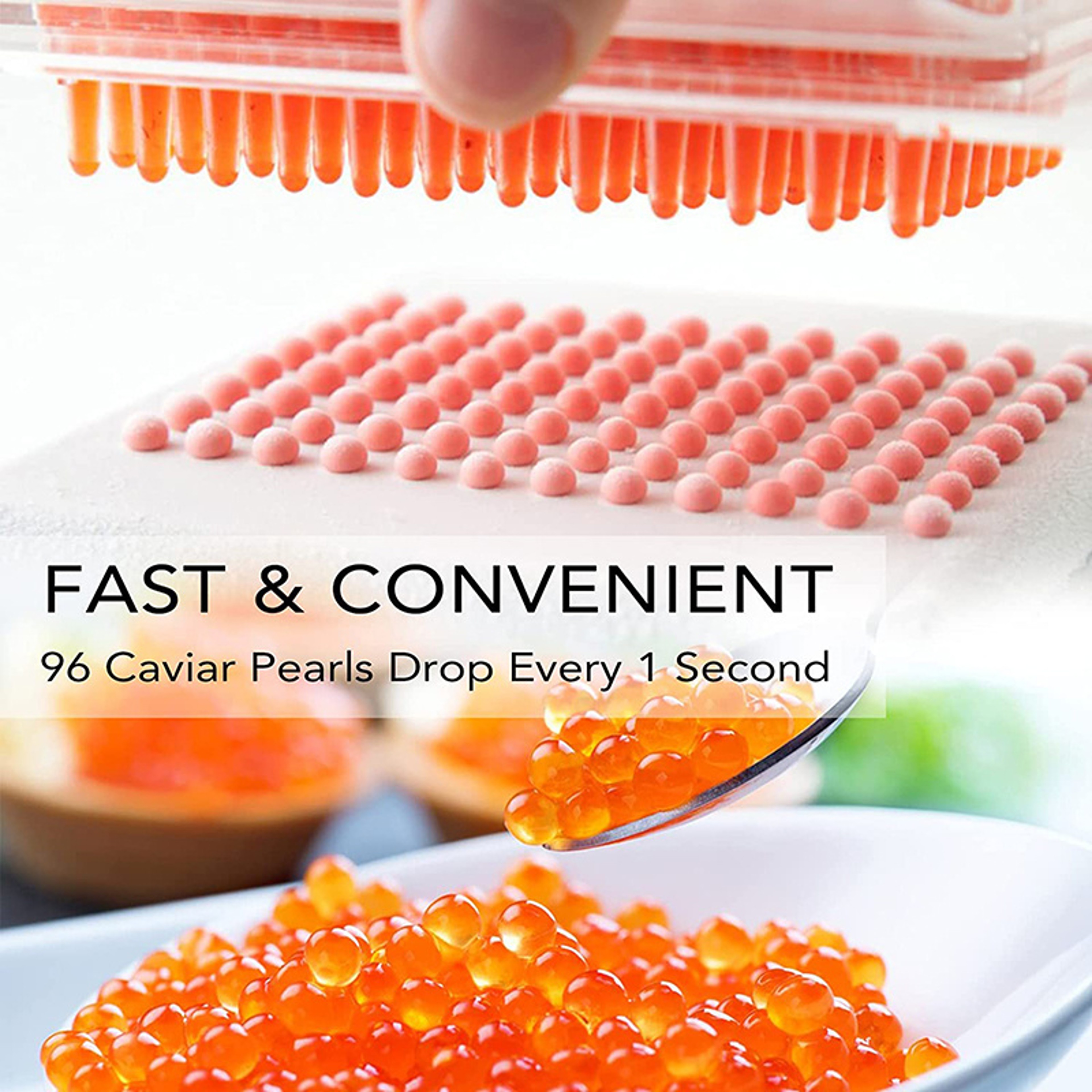 Spherification Dropper, Caviar Maker Box, Molecular Gastronom Hole Roe Sauce Dispenser – view 3