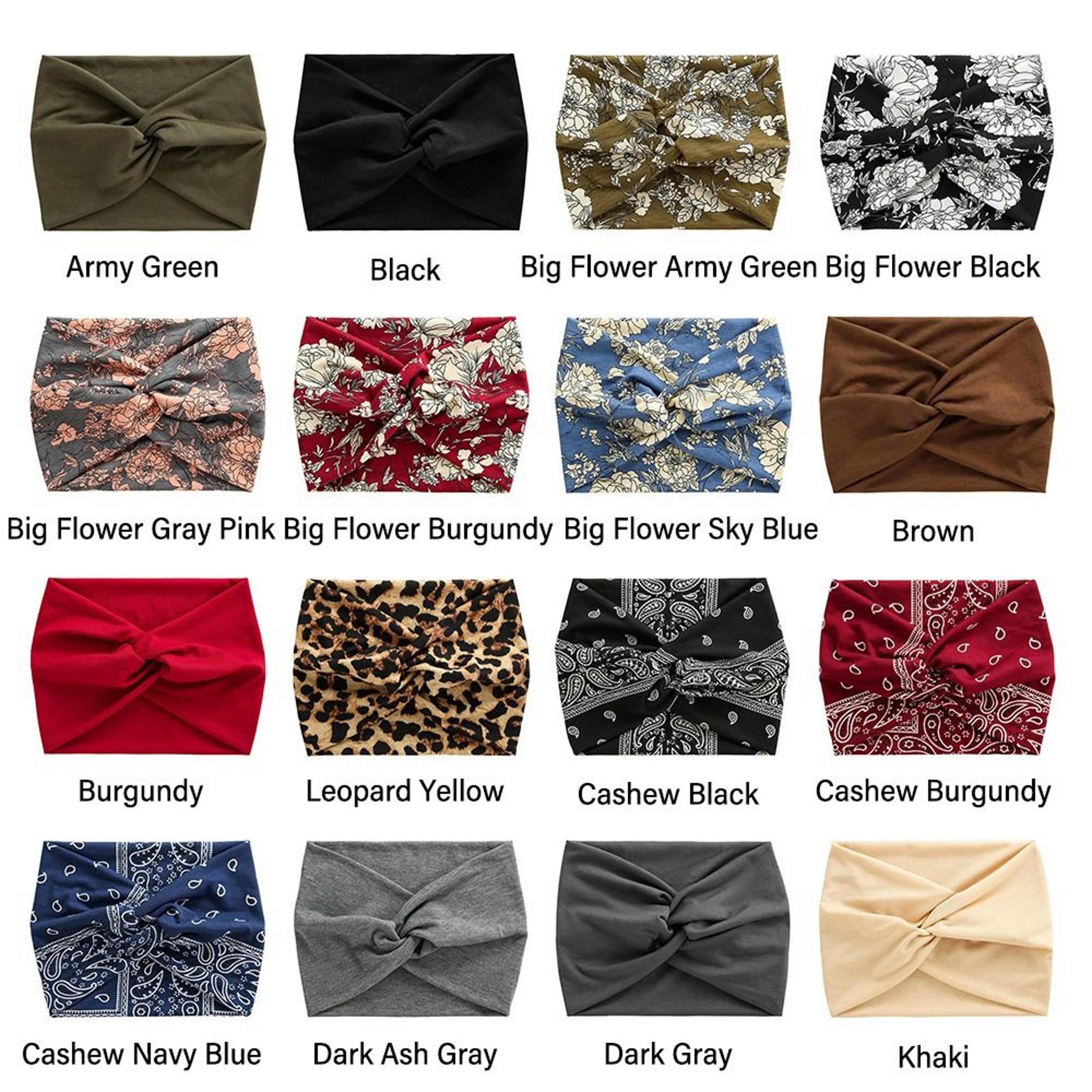 Twisted Extra Large Thick Wide Headbands Hair Accessories Turban Workout Head Wraps For Women 5