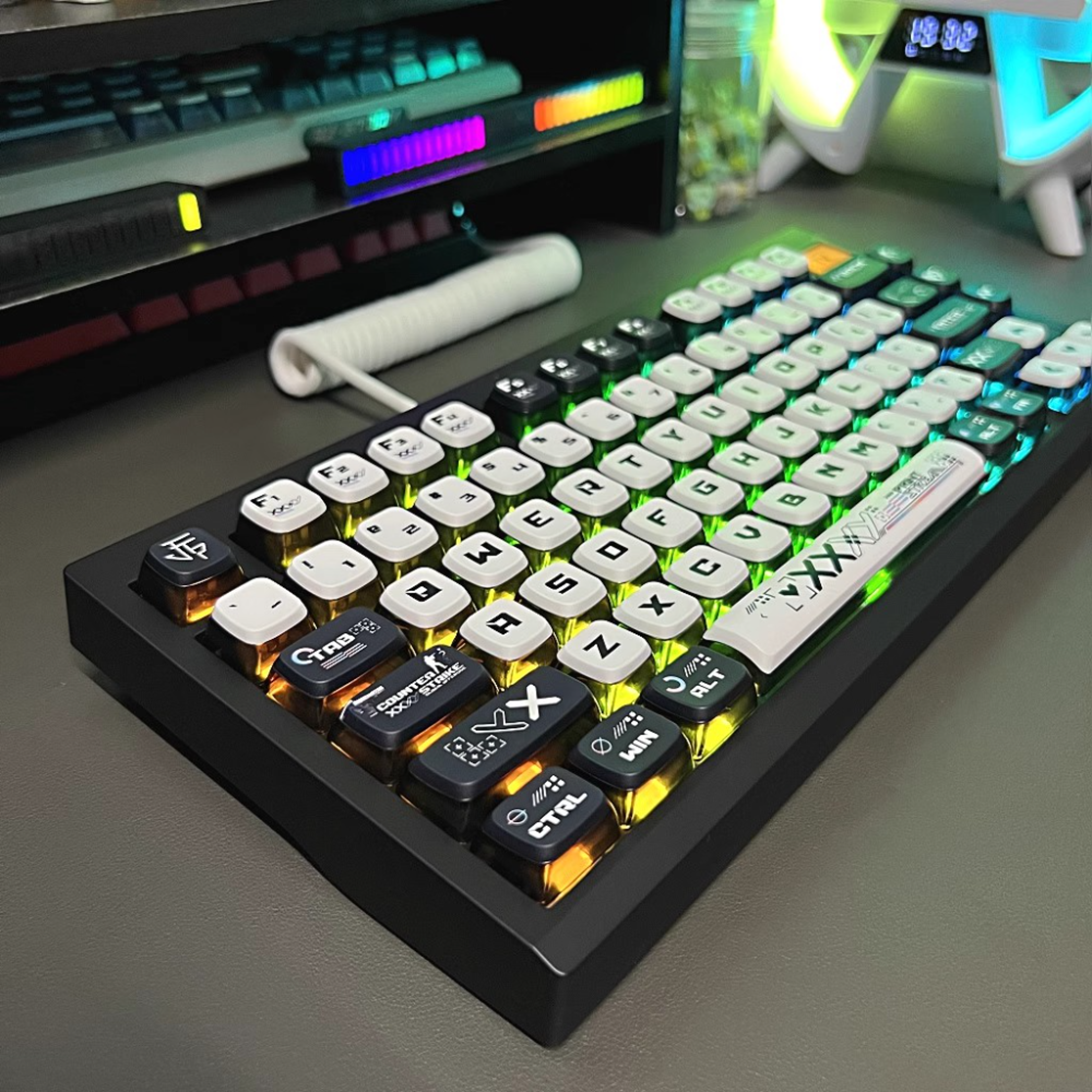 Doomsday Crossing Personalized Keycaps Translucent Pudding Keycaps PBT PC SAX Quad For MX Switch Me 4