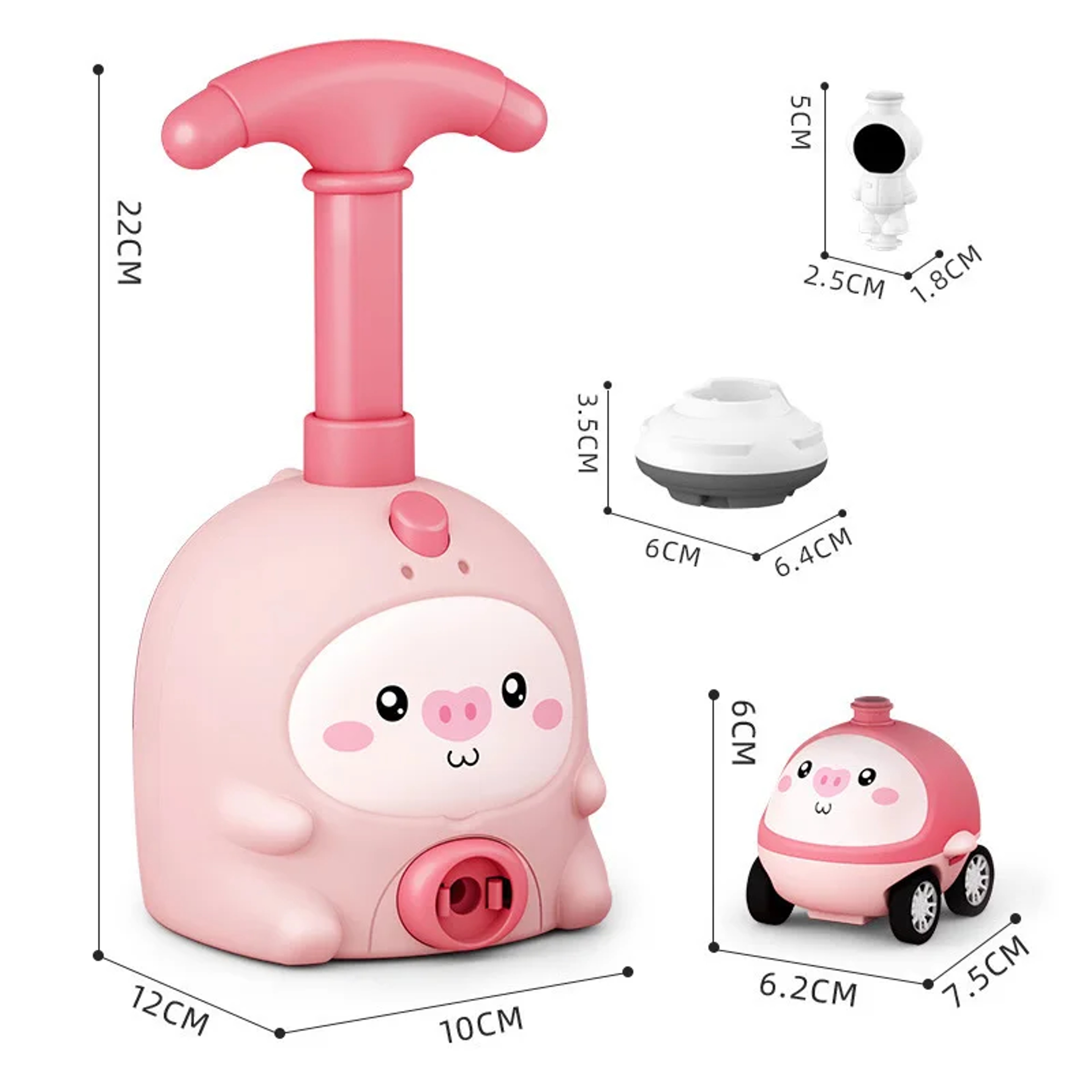 Educational Inertial Air Power Balloon Car Tower Kids Rocket Balloon Launcher Toys For Children 5