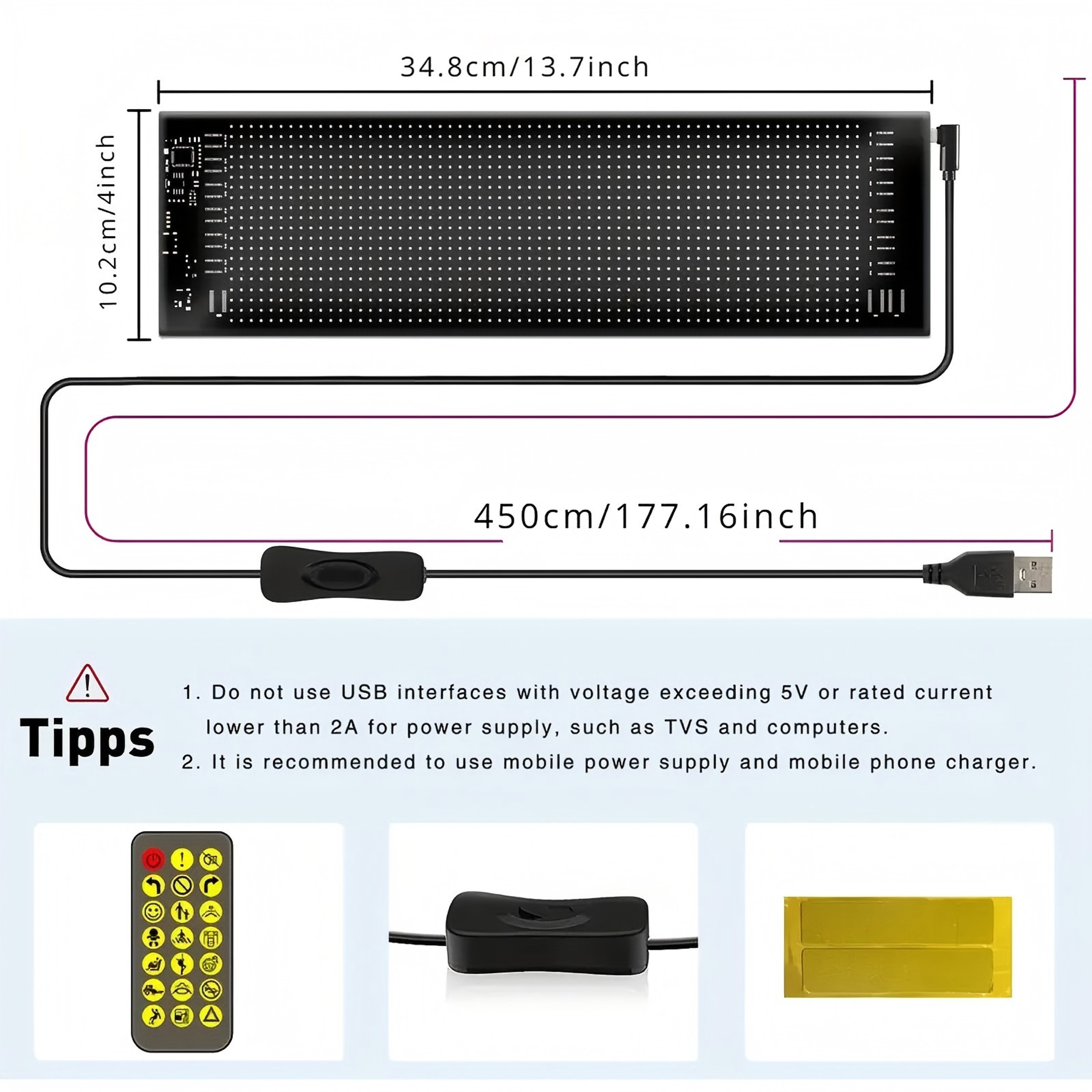 Flexible Screen LED Light Demon's Eye Scrolling Sign for Car and Store Displays – view 7