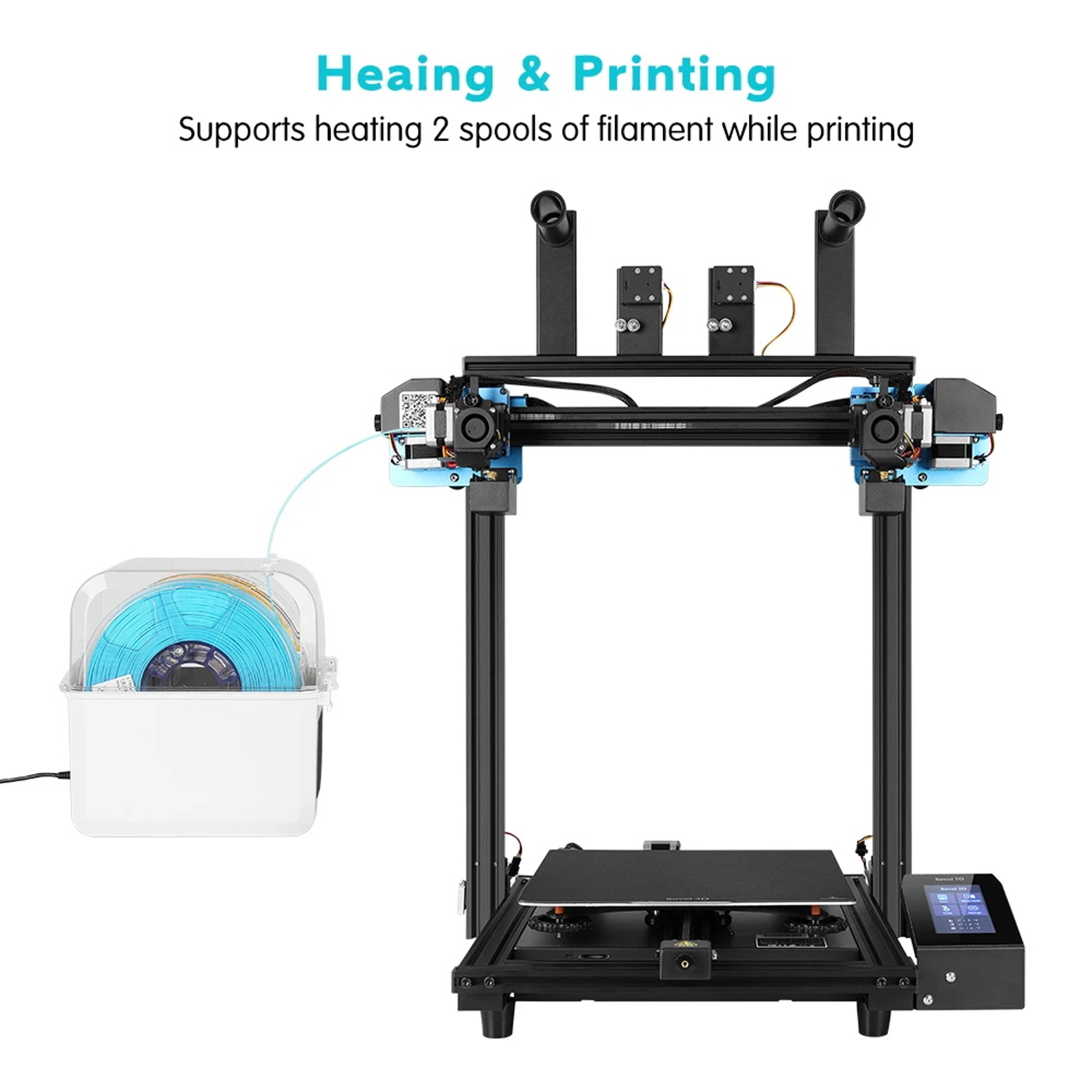 Filaments Dry Box For Material Printer Filament Dehydrator Spool Holder 2