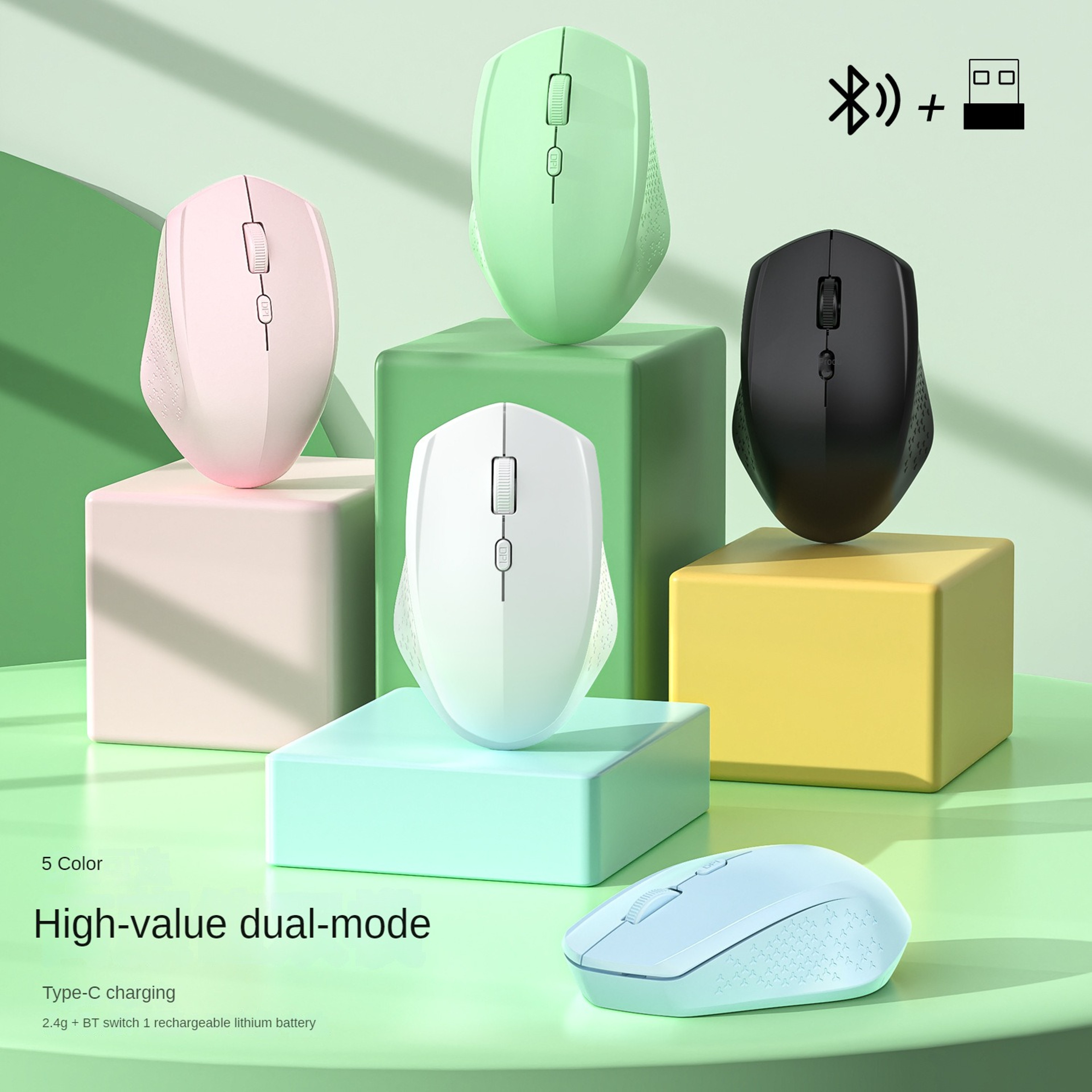 Rechargeable USB Mouse For MacBook Laptop Tablet And Computer Accessories 1