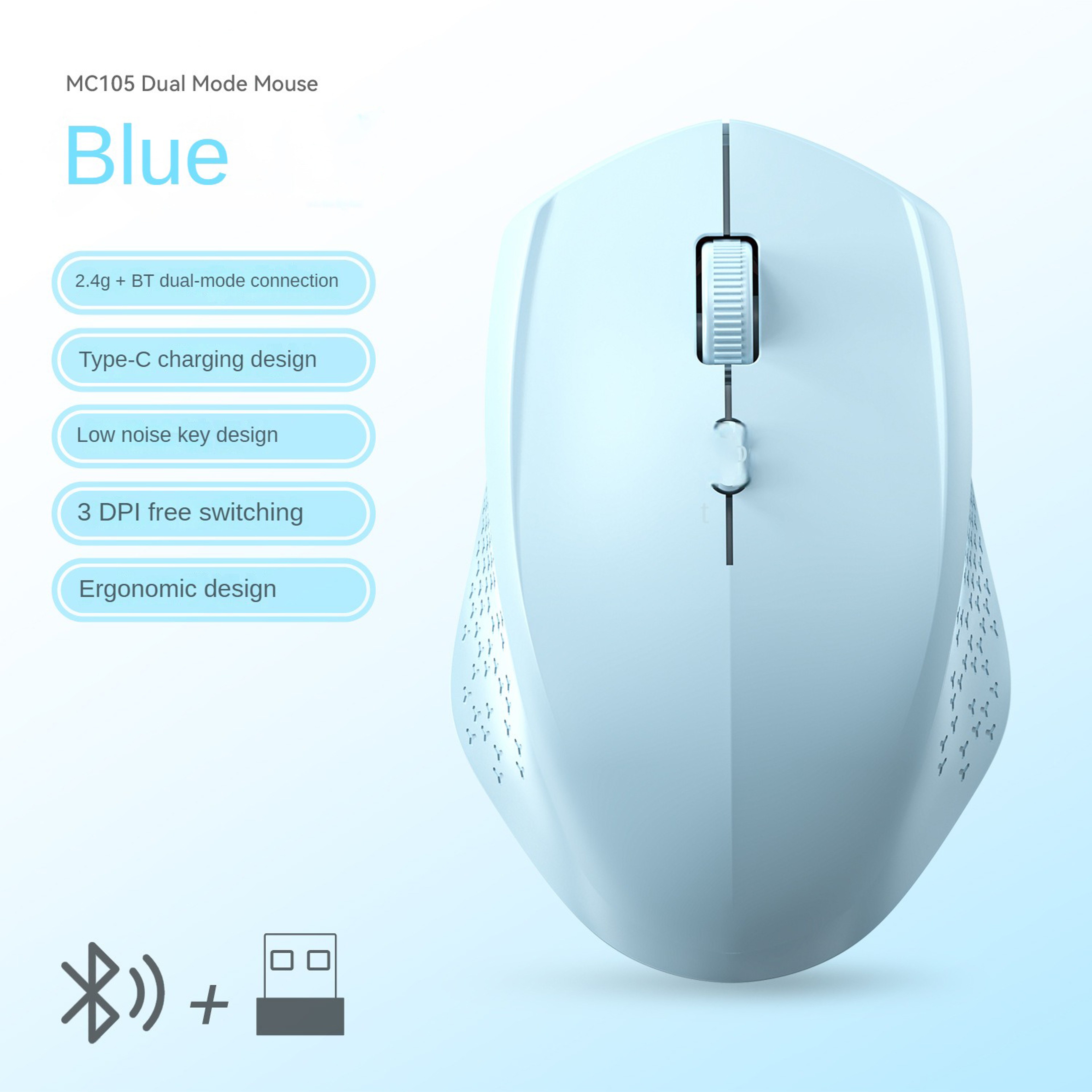 Rechargeable USB Mouse For MacBook Laptop Tablet And Computer Accessories 10