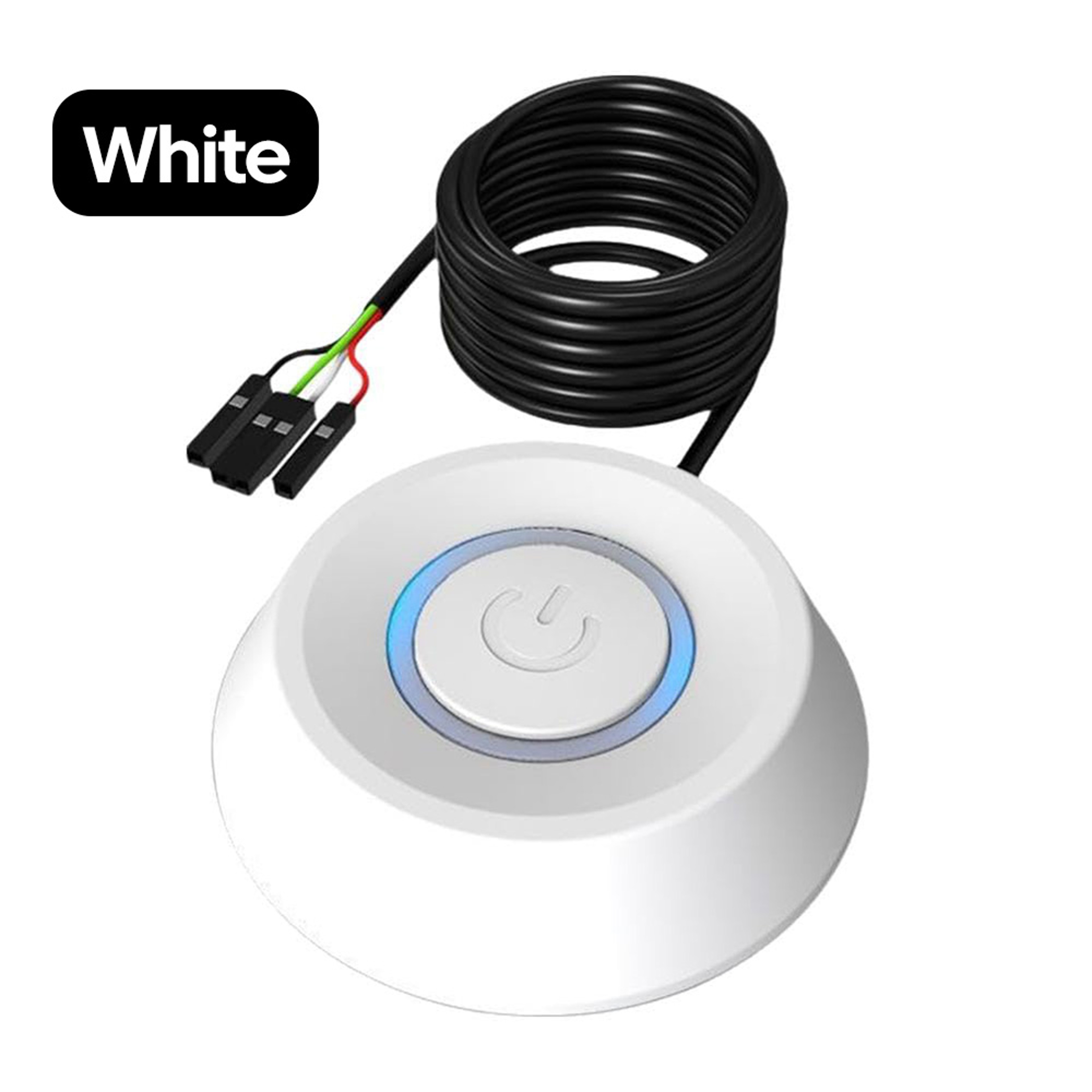 LED Lights Computer Power Switch External Start Power OnOff Button PC Motherboard Extension Cable F 7