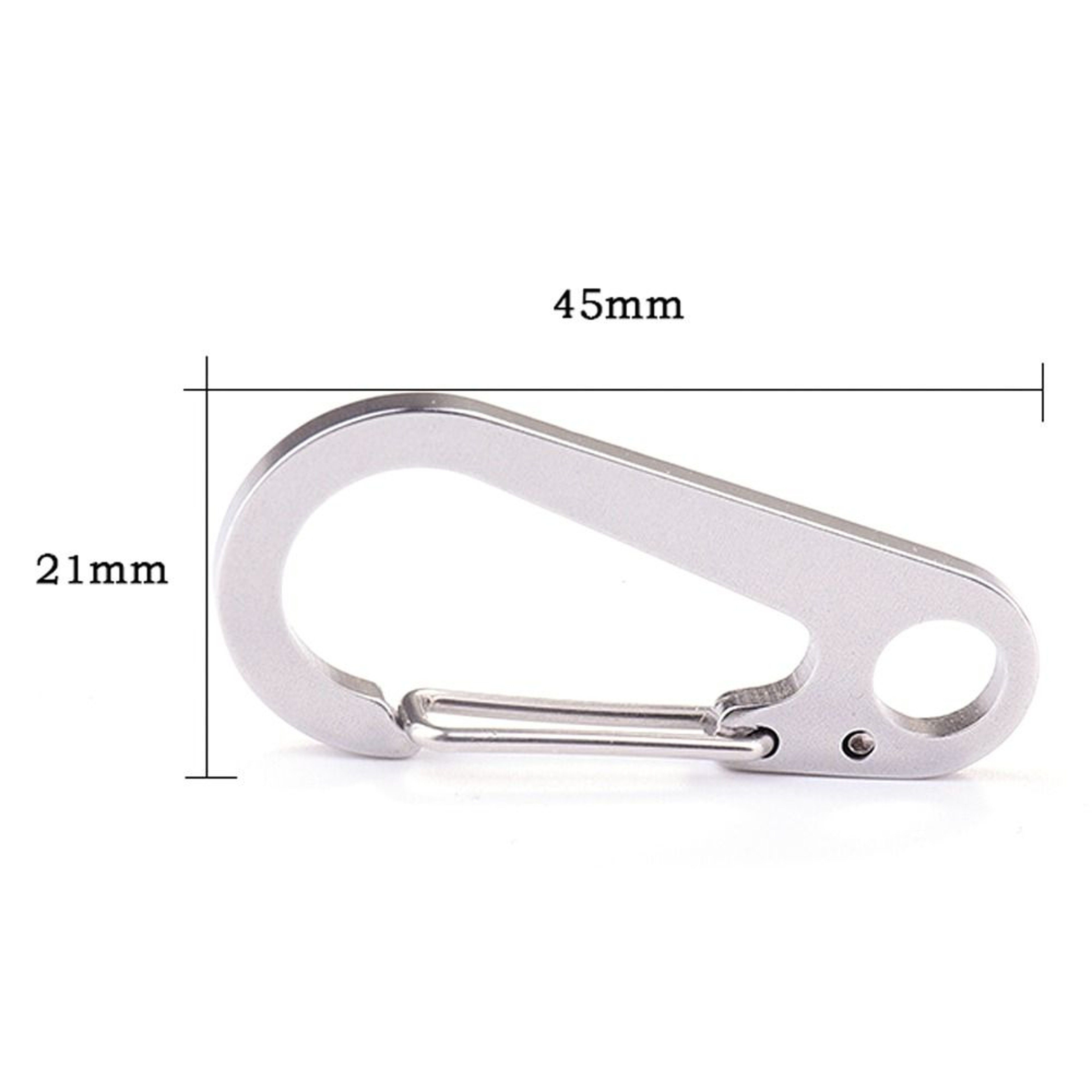Multifunctional Outdoor Tools Stainless Steel Keychain DShaped Carabiner Spring Quick Hanging Buckl 5