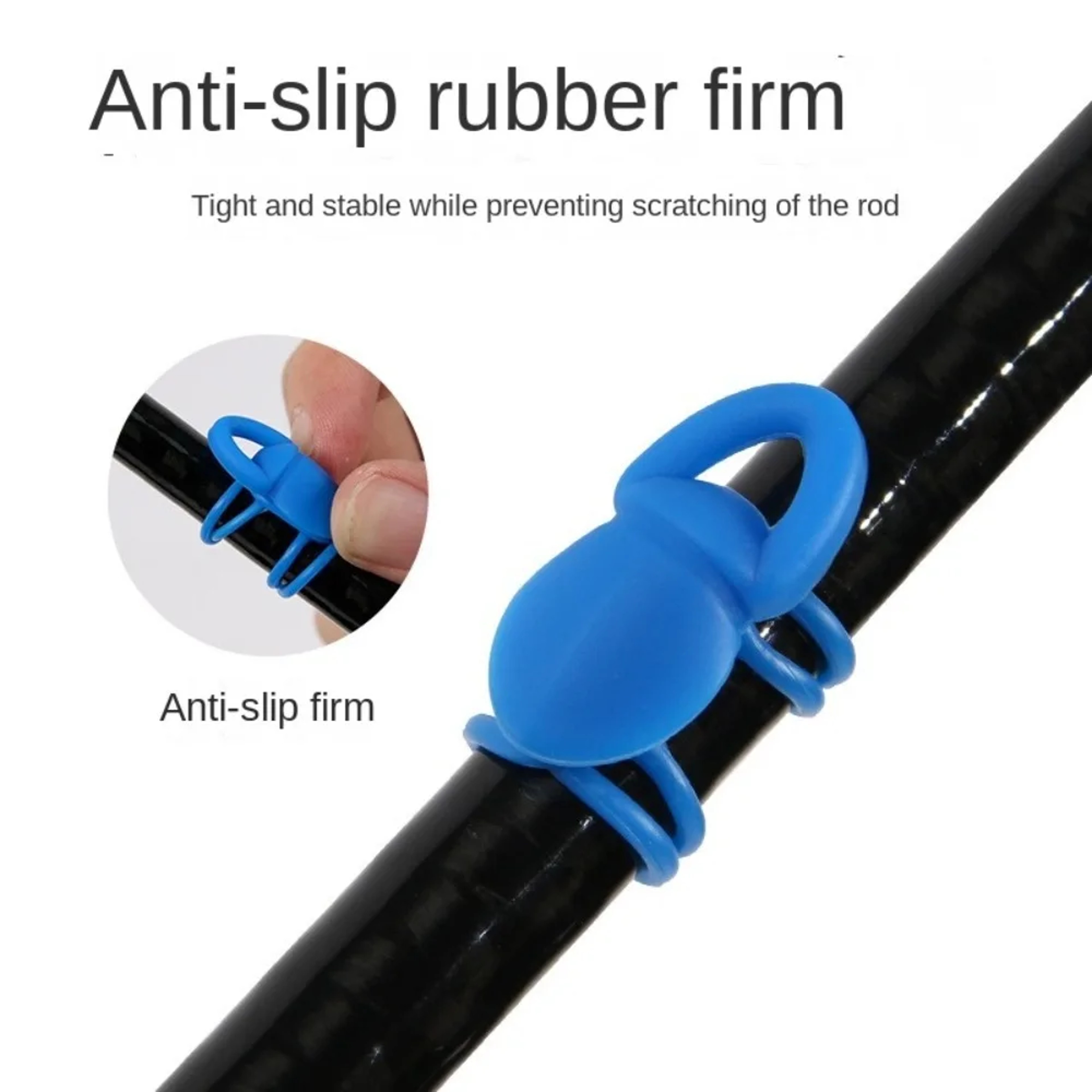 Secure Silicone Hook Holder Jig Lures Hanger Fishing Rod Rubber Rings Safe Keep 1