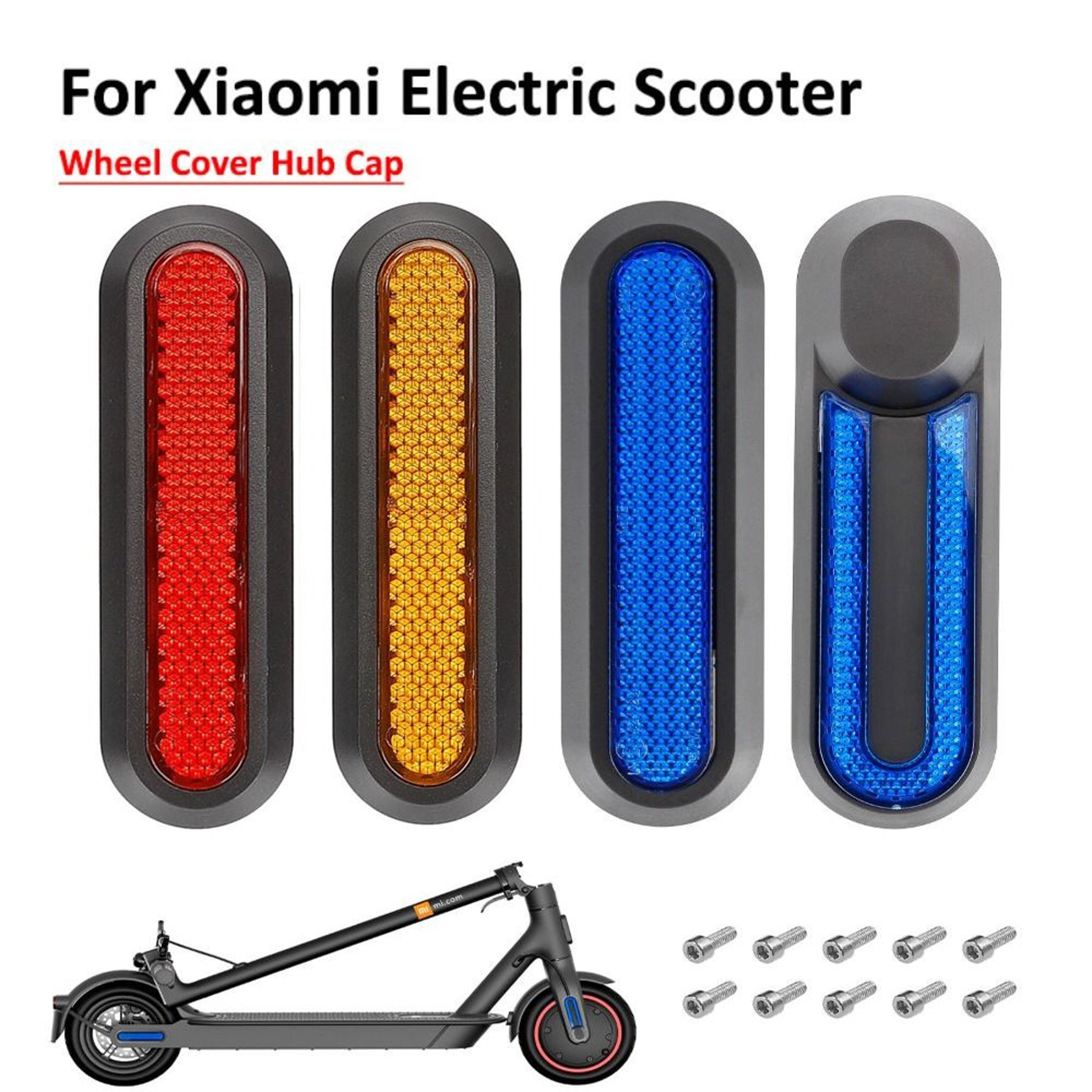 Xiaomi Electric Scooter Fork Rear Wheel Protective Cover Hub Cap Reflective Shell – view 1