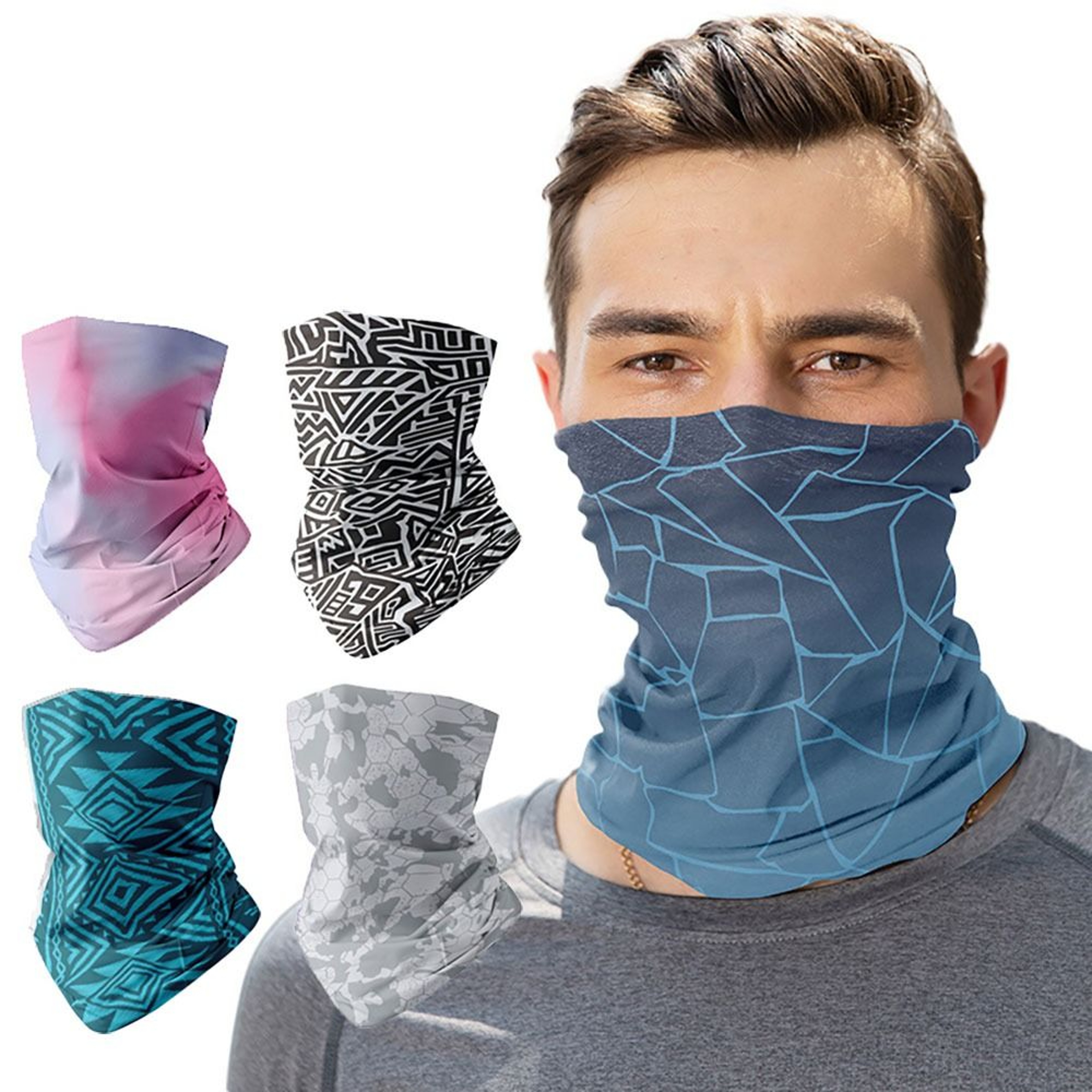Sports Tube Bandana Ice Silk Magic Face Towel Cool Face Balaclava Ski Mask Neck Warmer Buffs Face C 0