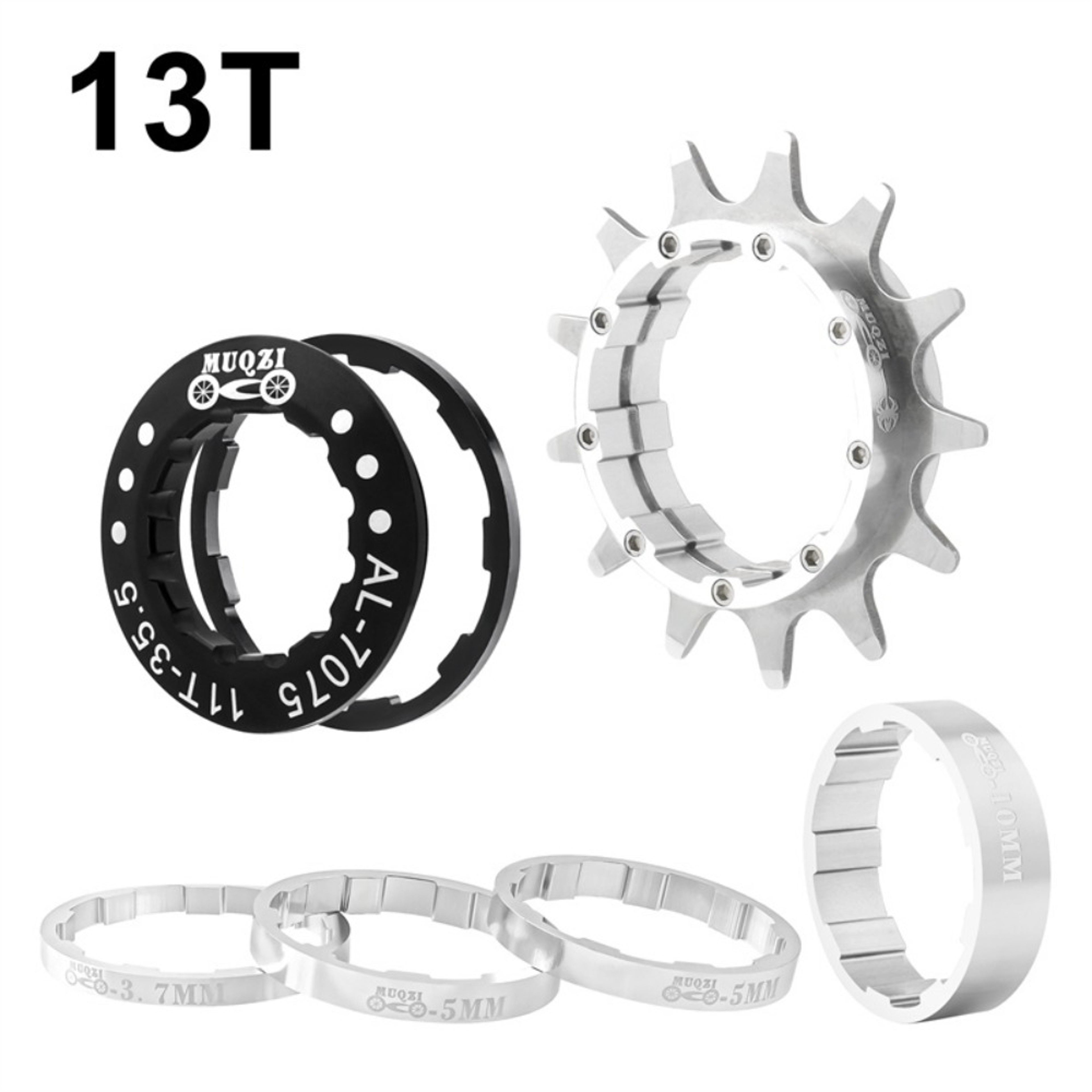 High-Quality Aluminum Alloy Single Speed Conversion Kit with Freewheel Bike Sprocket in Black, Red, Gold, and Silver – view 10