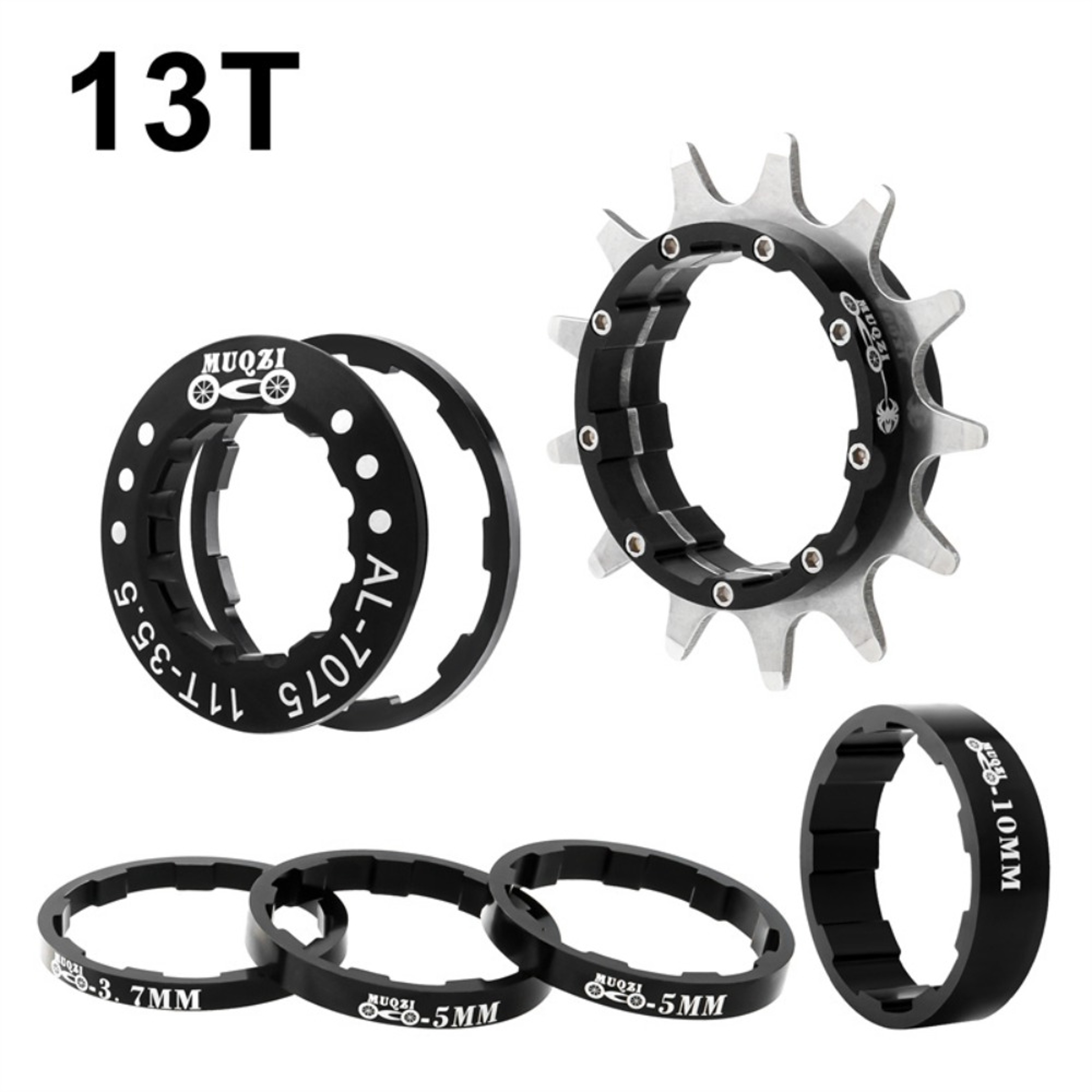 High-Quality Aluminum Alloy Single Speed Conversion Kit with Freewheel Bike Sprocket in Black, Red, Gold, and Silver – view 13