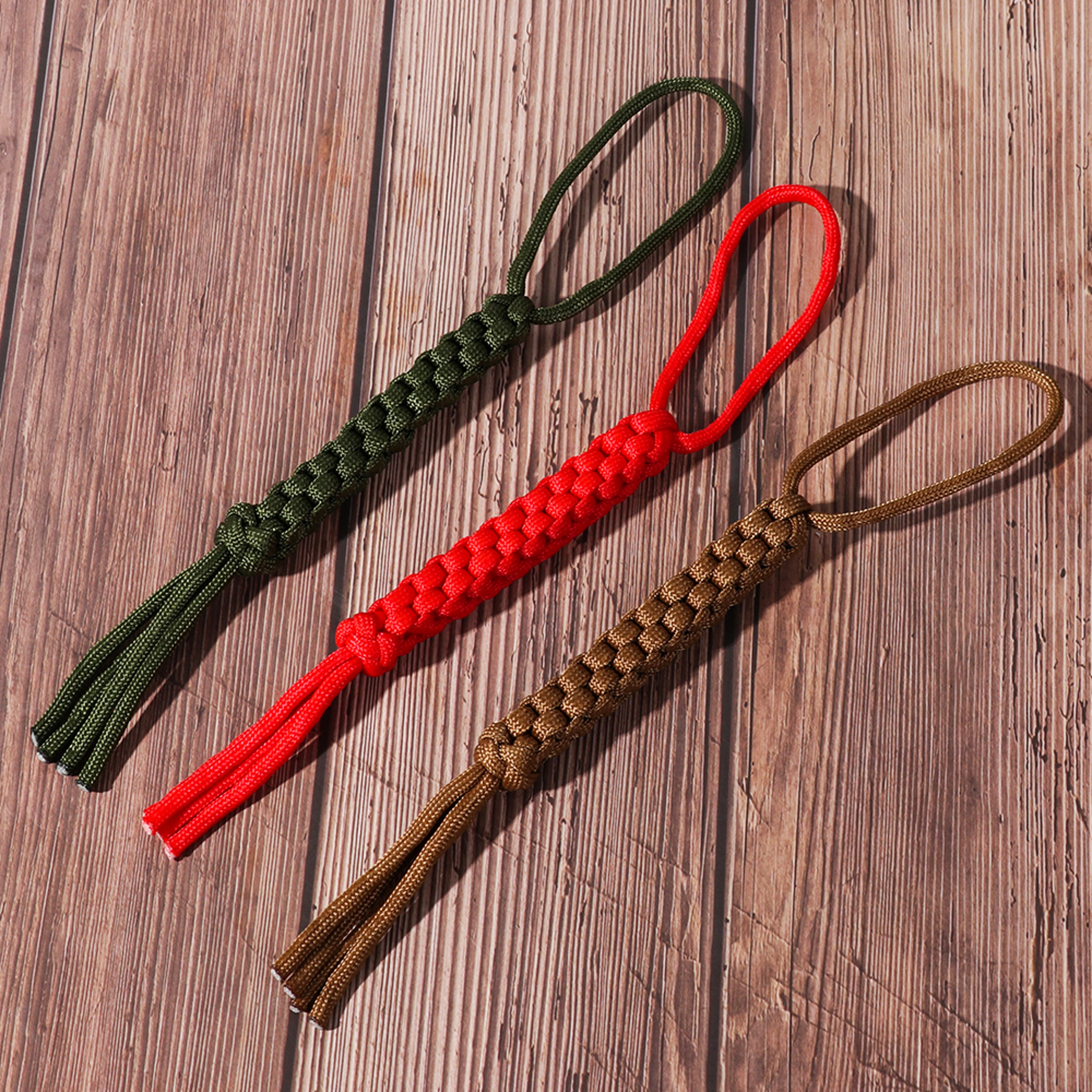 Paracord Rope DIY Keychain Pendant, Knot Nylon Chain, Survival Outdoor Camping Tool – view 2