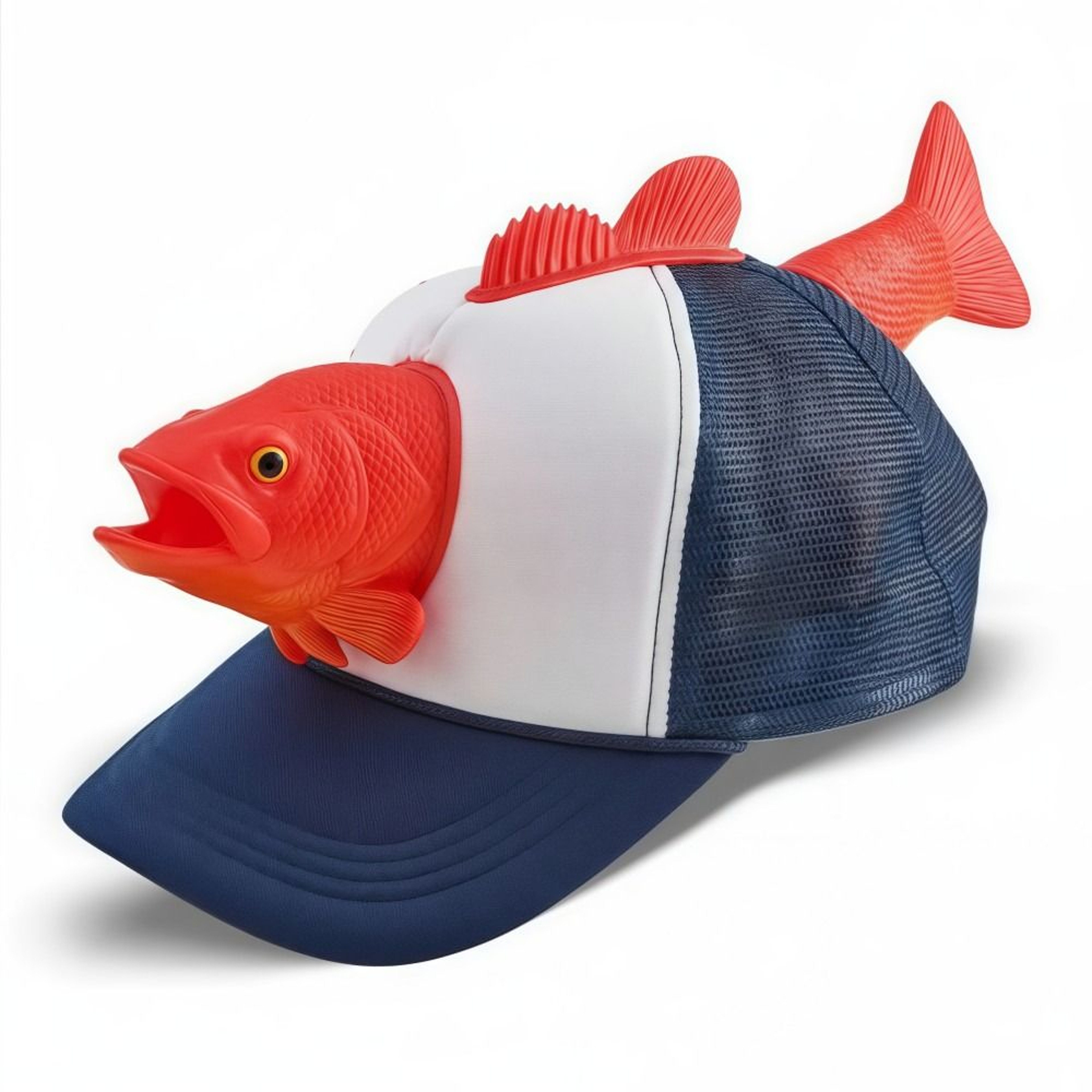 Novelty Fishing Hat Breathable, Fish Animal Trucker Hat Mesh One Size Adjustable Fit Baseball Cap for Men Women – view 3