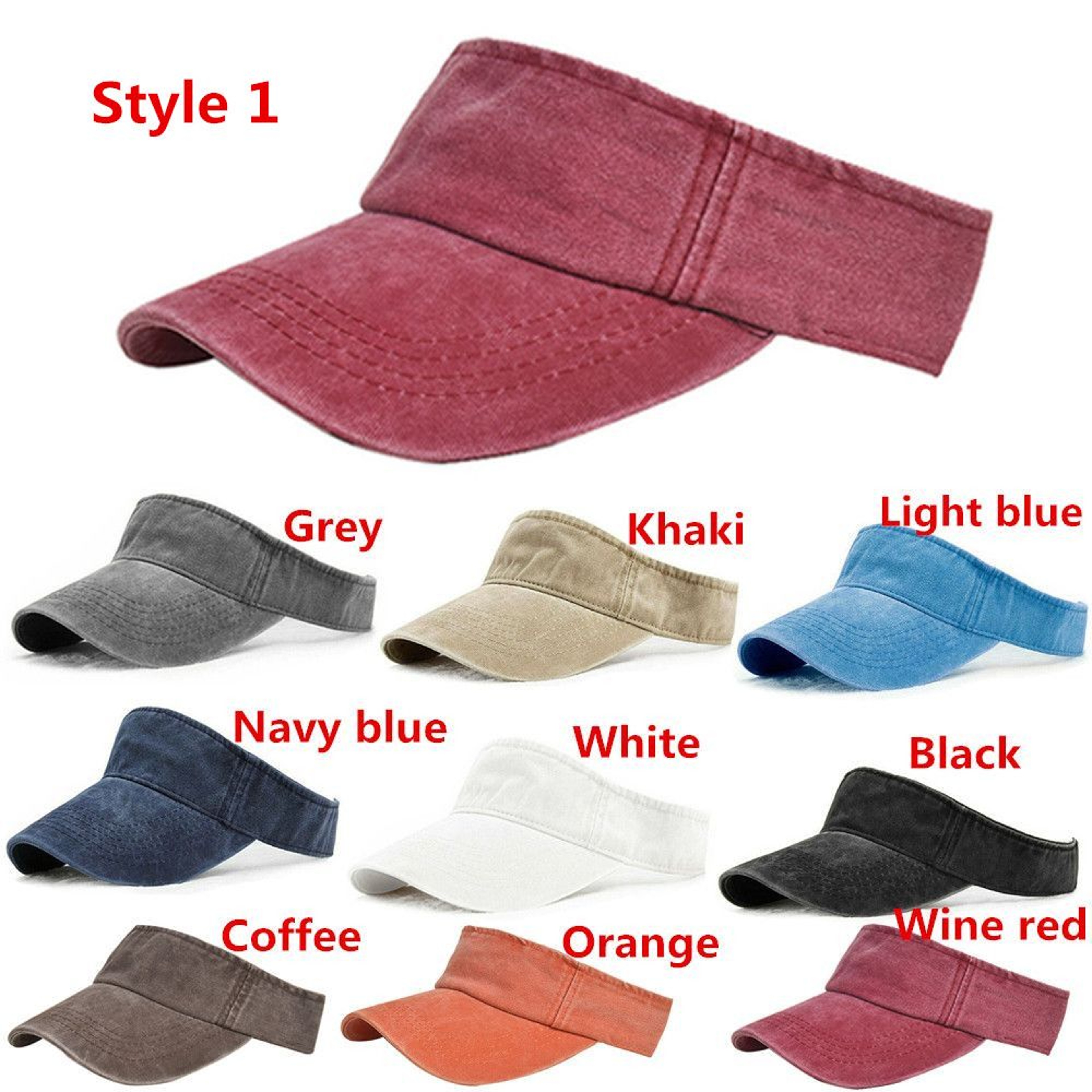 Lightweight Tie Dye Visor Outdoor Sunscreen Hat for Women and Men, Adjustable Quick Dry Golf Cap – view 6