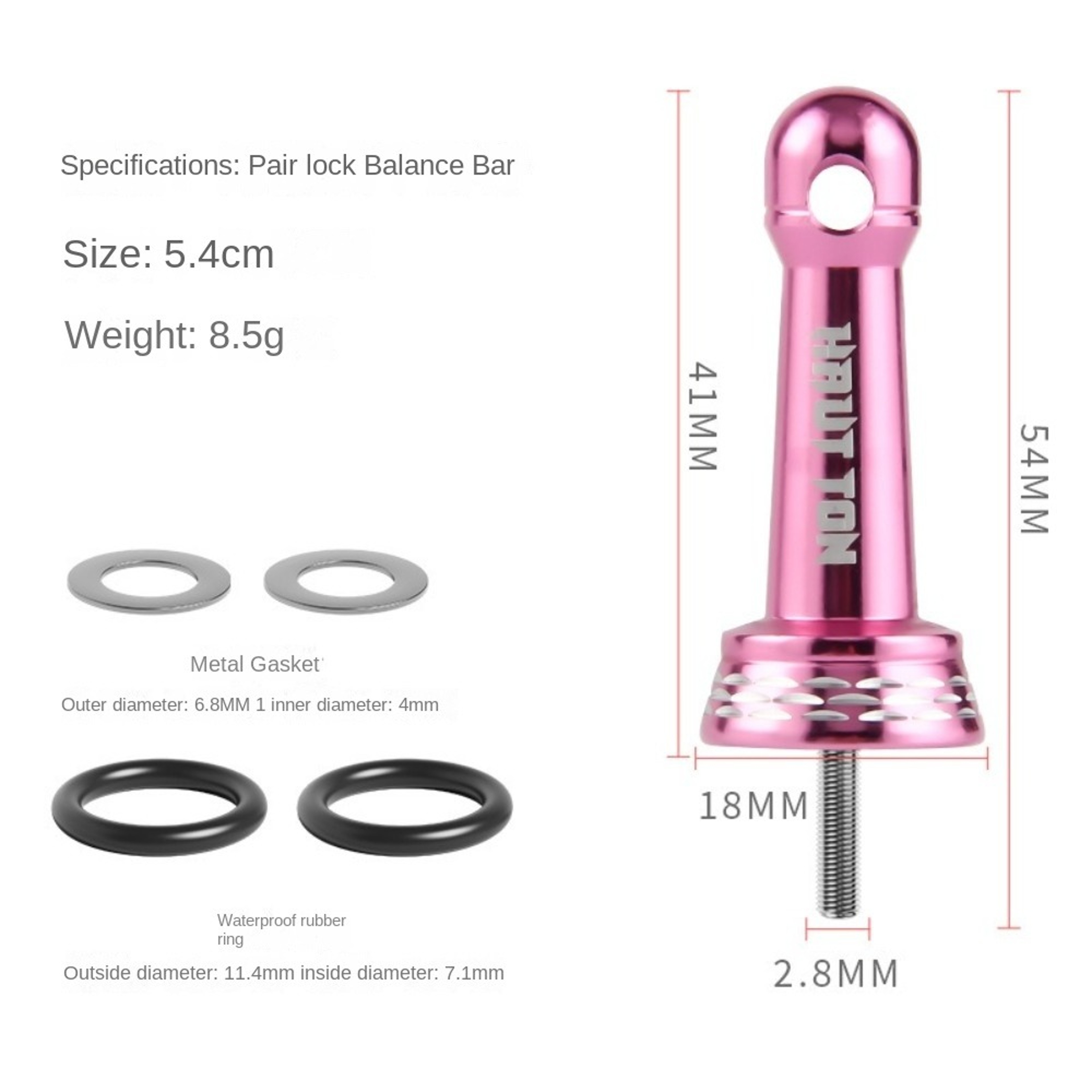 Fishing Wheel Stabilizer Bar Nut Cap, Spinning Wheels Collision Avoidance Stand Metal Parts – view 8