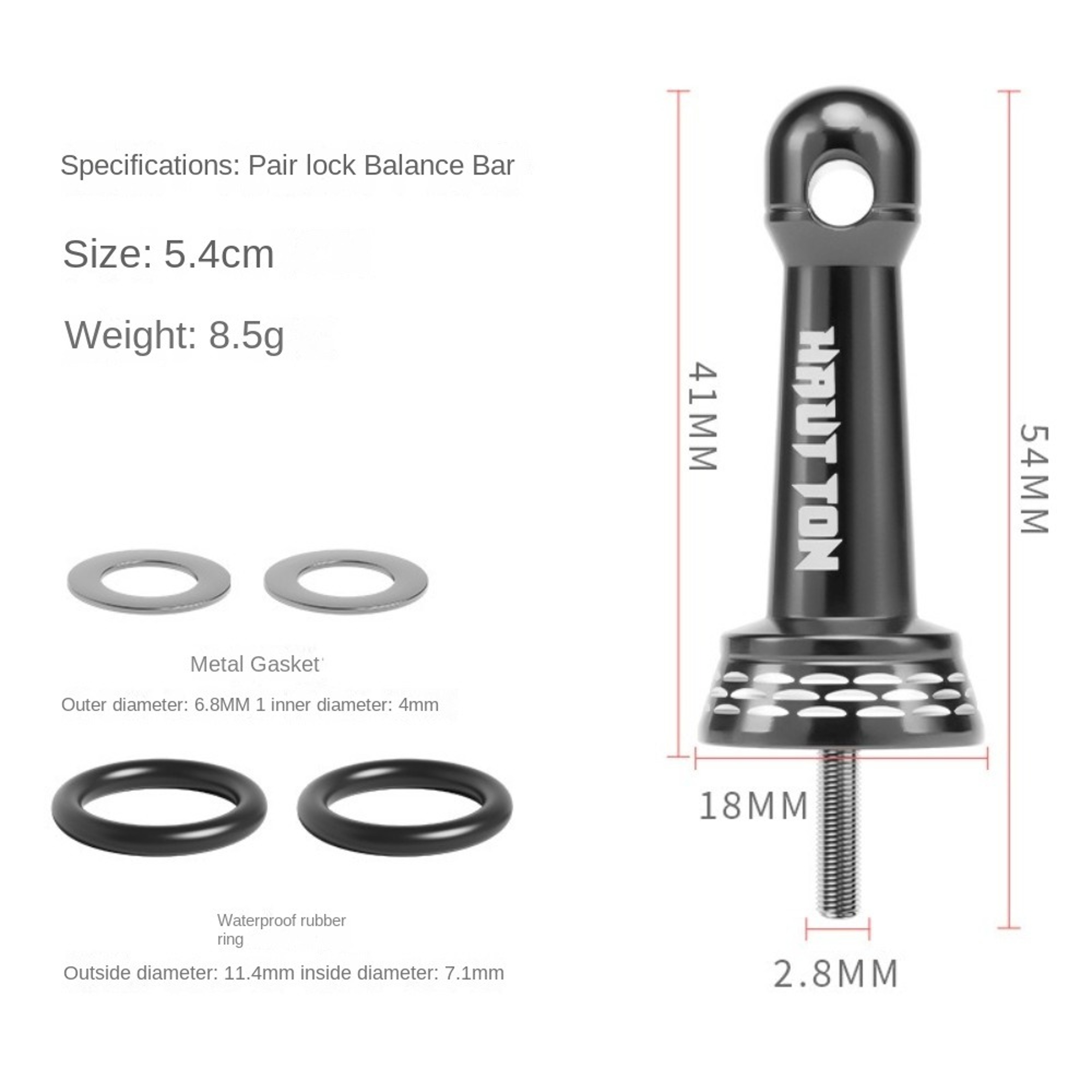 Fishing Wheel Stabilizer Bar Nut Cap, Spinning Wheels Collision Avoidance Stand Metal Parts – view 9