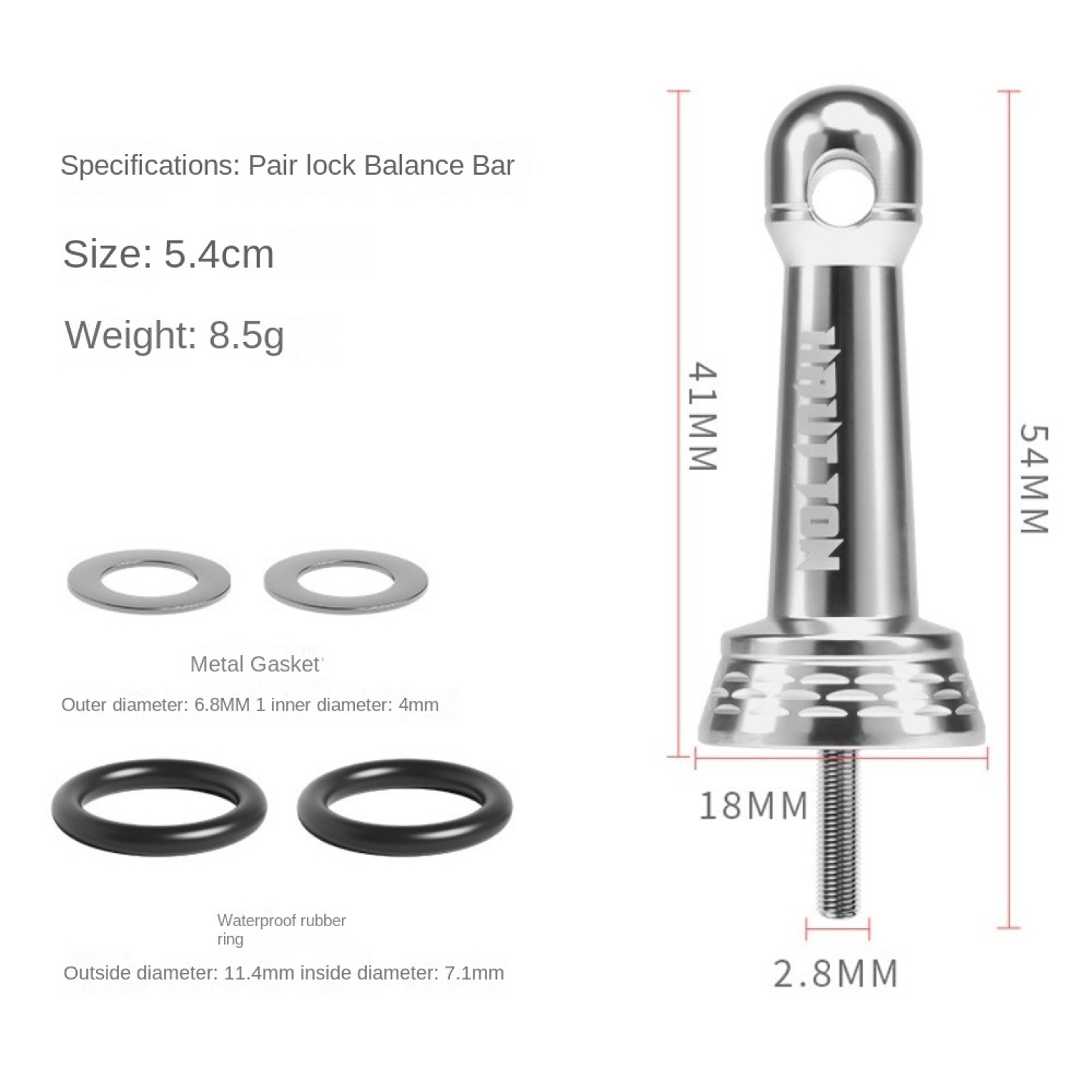 Fishing Wheel Stabilizer Bar Nut Cap, Spinning Wheels Collision Avoidance Stand Metal Parts – view 10