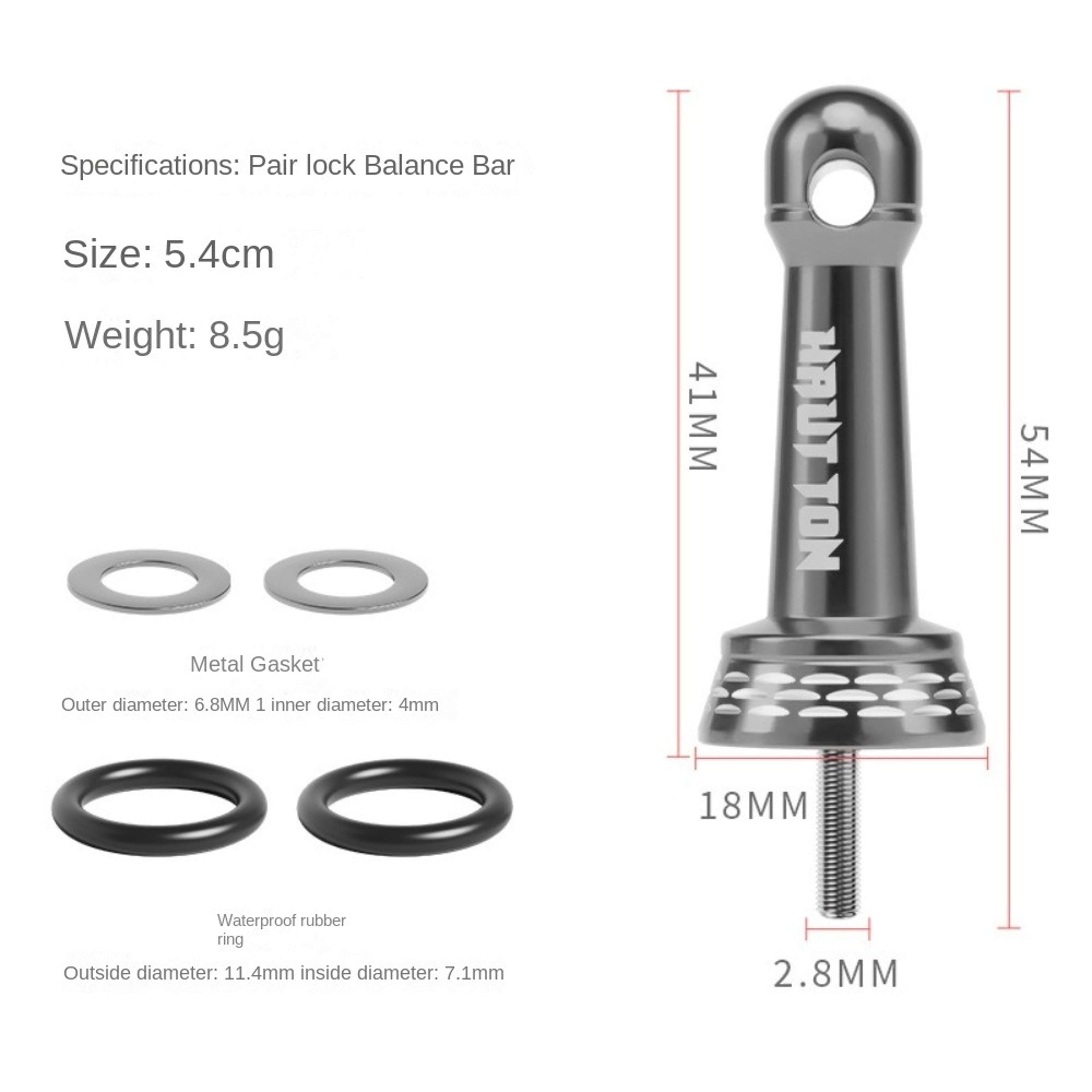 Fishing Wheel Stabilizer Bar Nut Cap, Spinning Wheels Collision Avoidance Stand Metal Parts – view 11