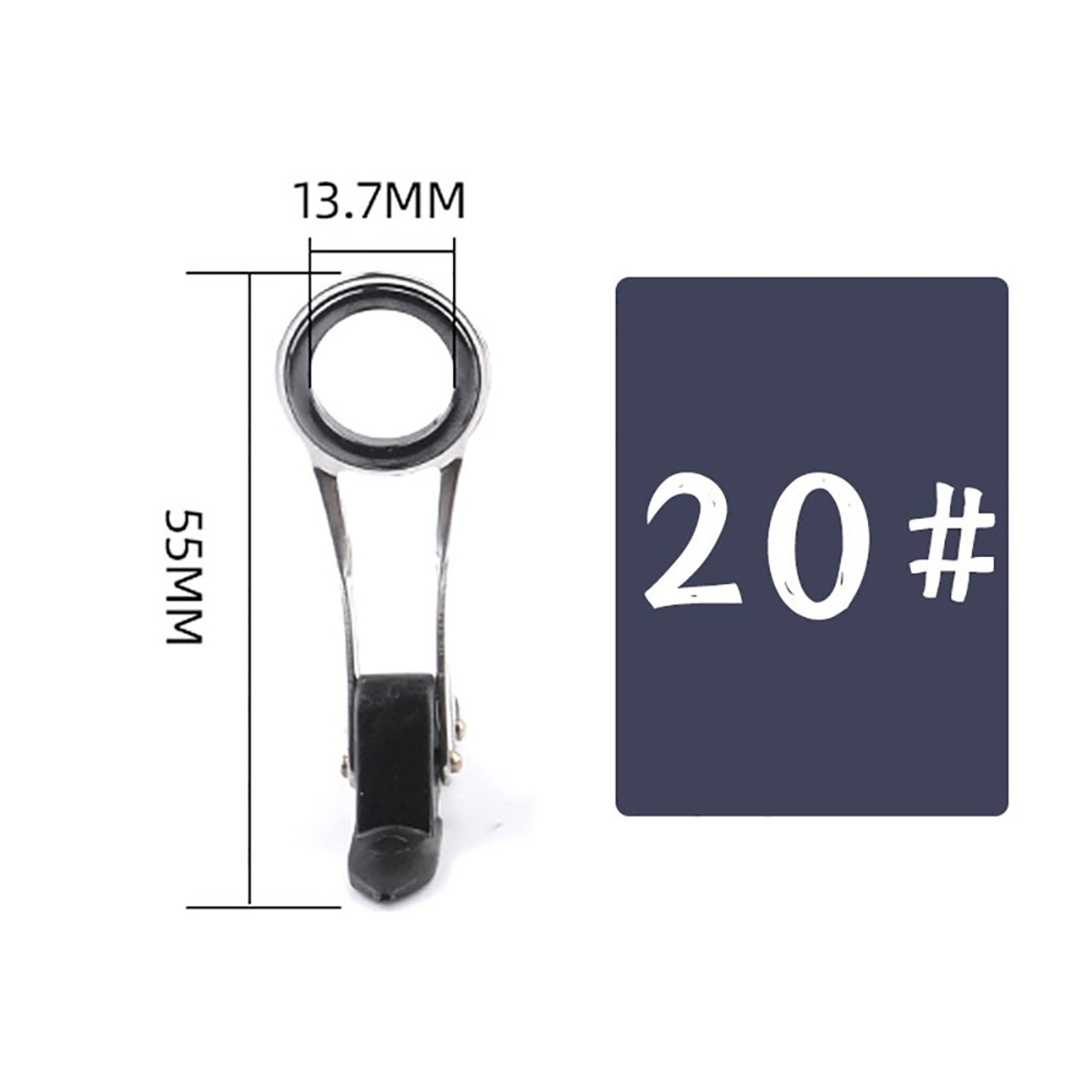 Wearproof Guide Ring for Fishing, Telescopic Folding Fishing Rod Pole Line Guide Stainless Steel – view 7