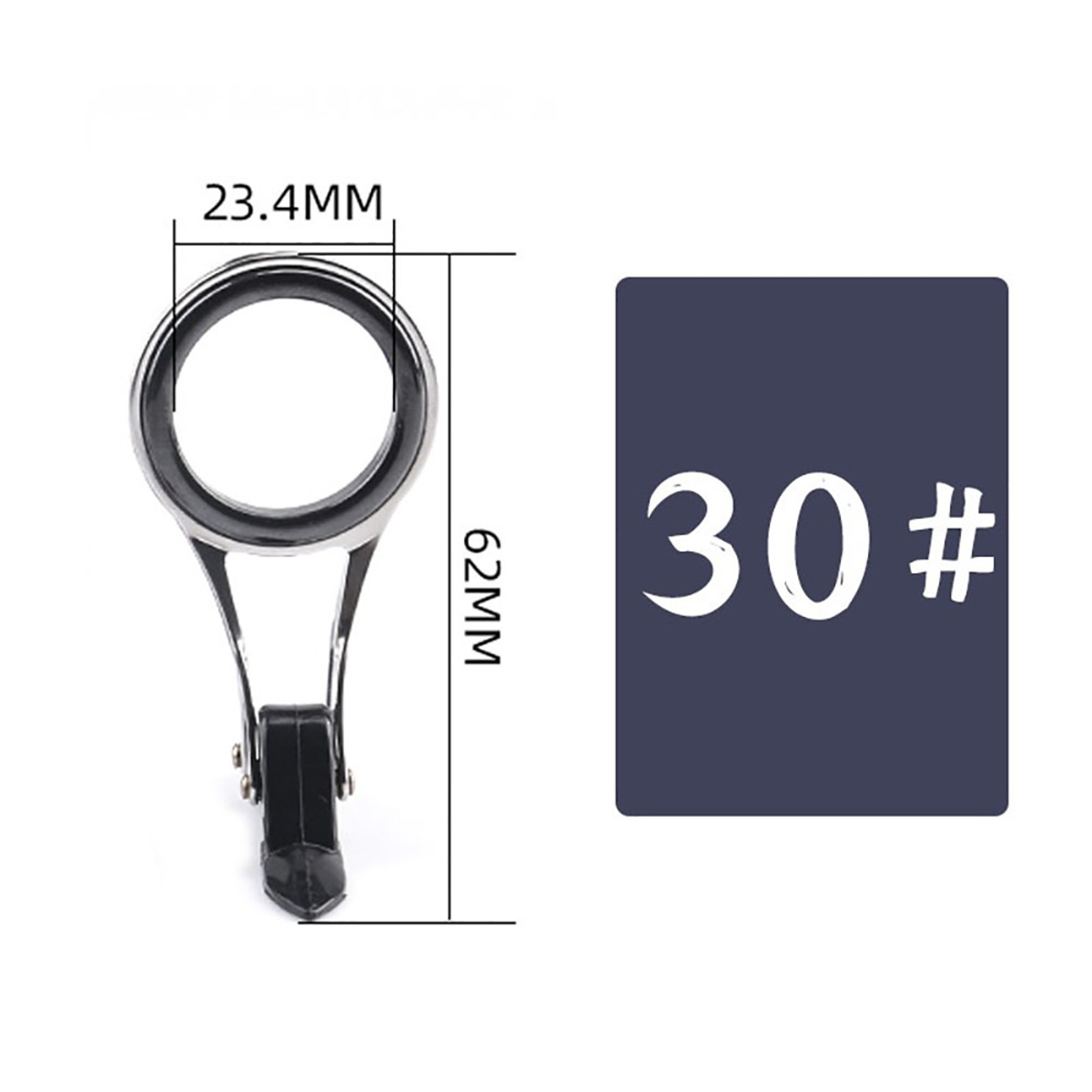 Wearproof Guide Ring for Fishing, Telescopic Folding Fishing Rod Pole Line Guide Stainless Steel – view 9