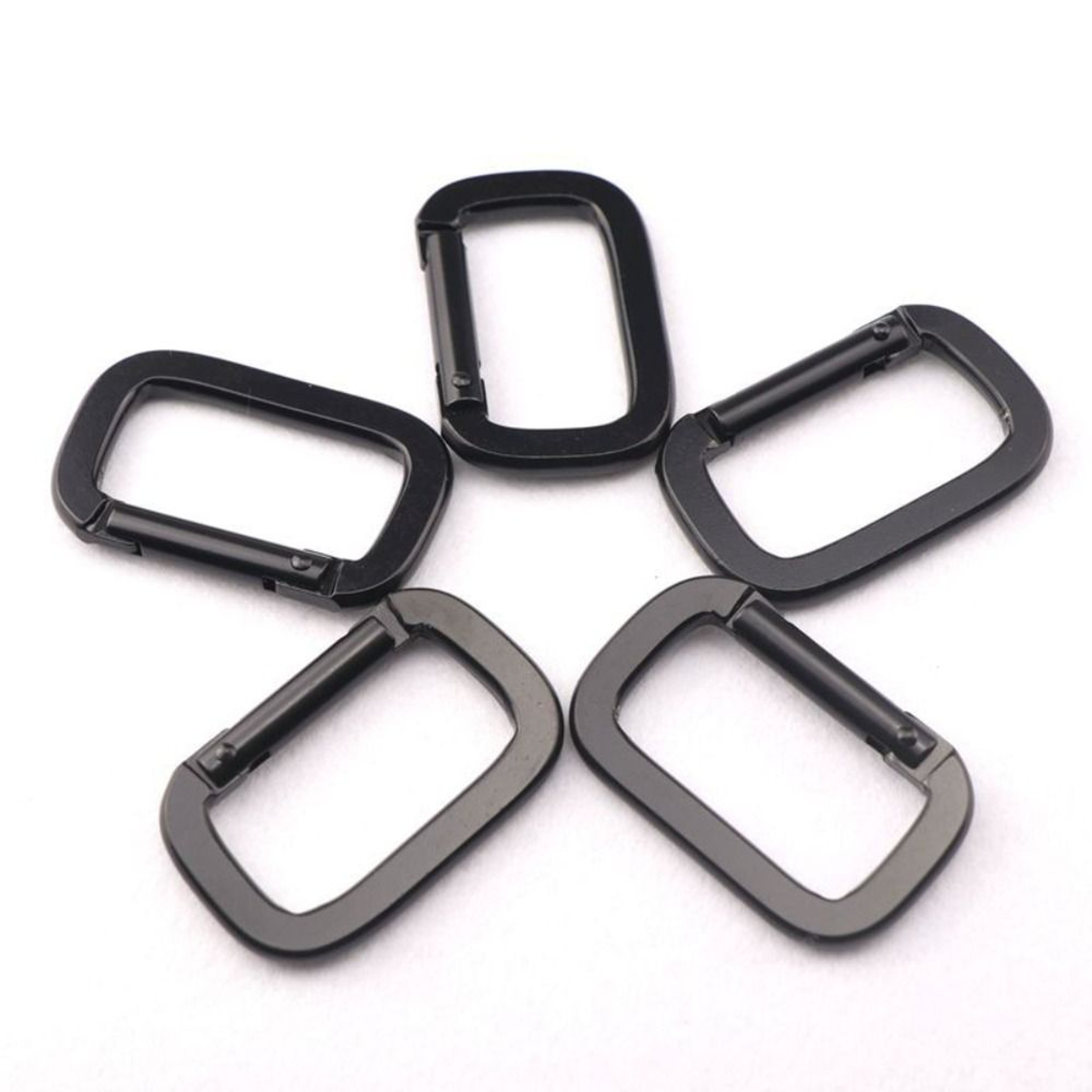 Square Black Carabiner Hook, Durable Aluminium Alloy Keychain, Anti-Theft Backpack Buckle, Outdoor Tools – view 4