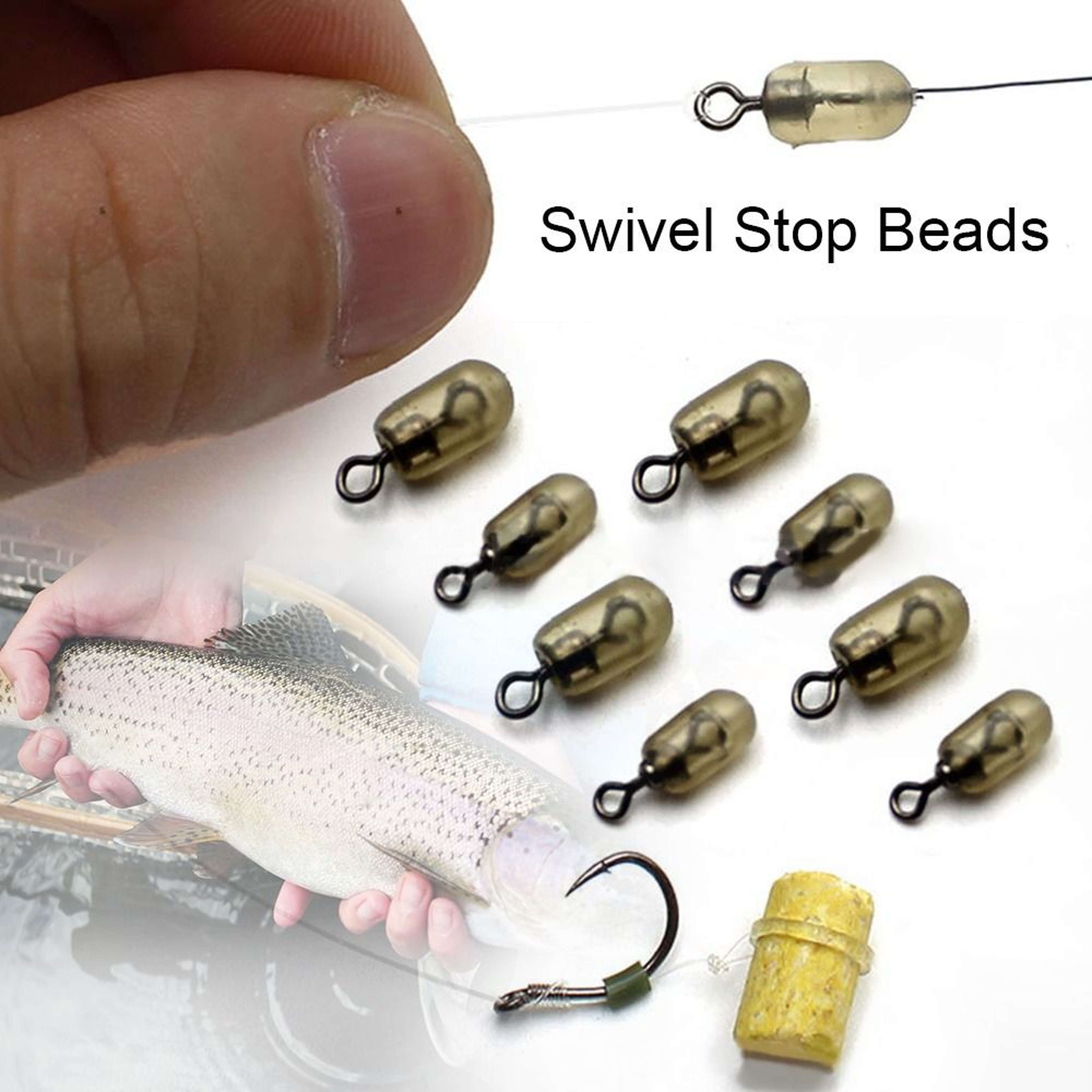 Fishing Spinner Swivel, Quick Change Accessories, Feeder Coarse Stop Beads for Carp Fishing – view 4