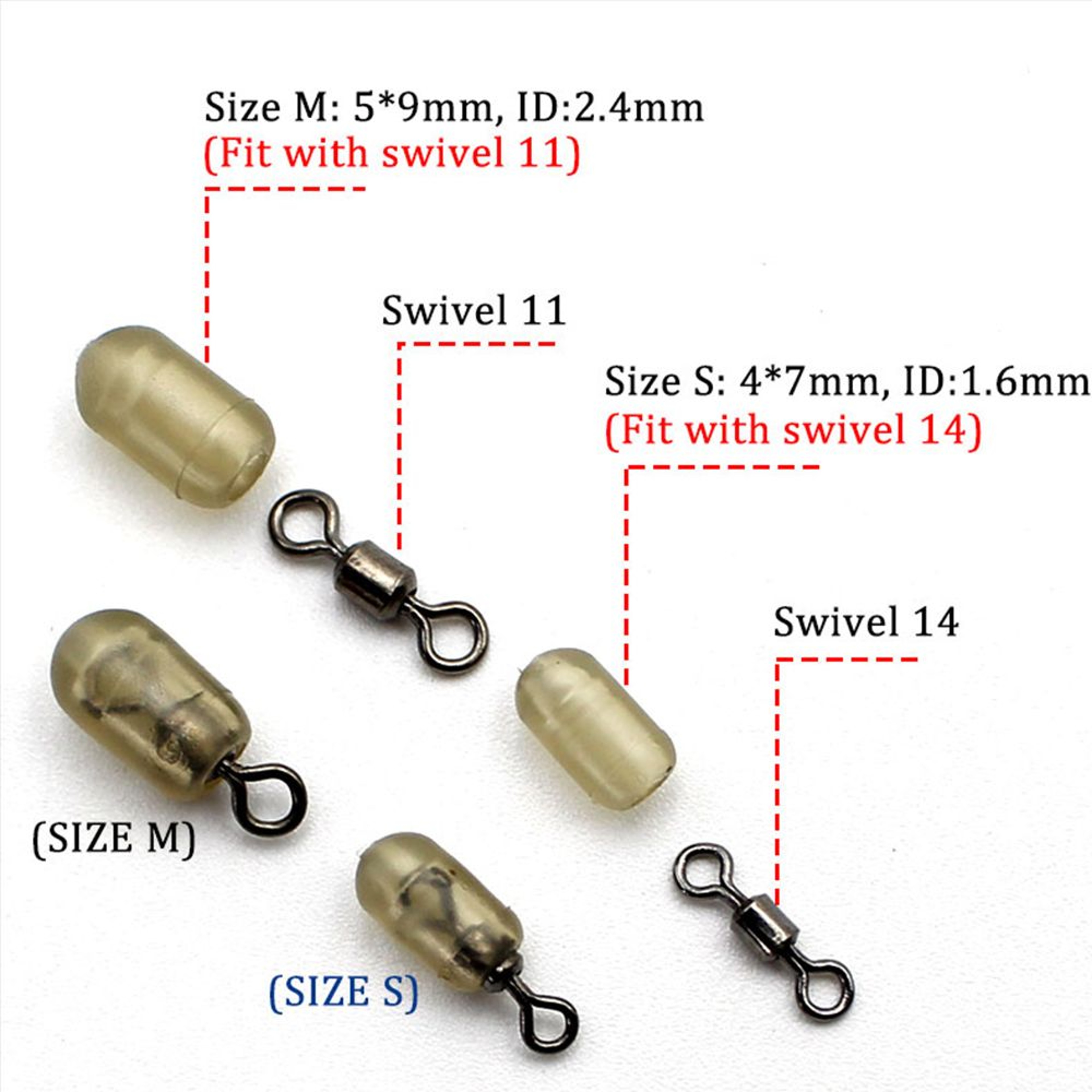 Fishing Spinner Swivel, Quick Change Accessories, Feeder Coarse Stop Beads for Carp Fishing – view 6