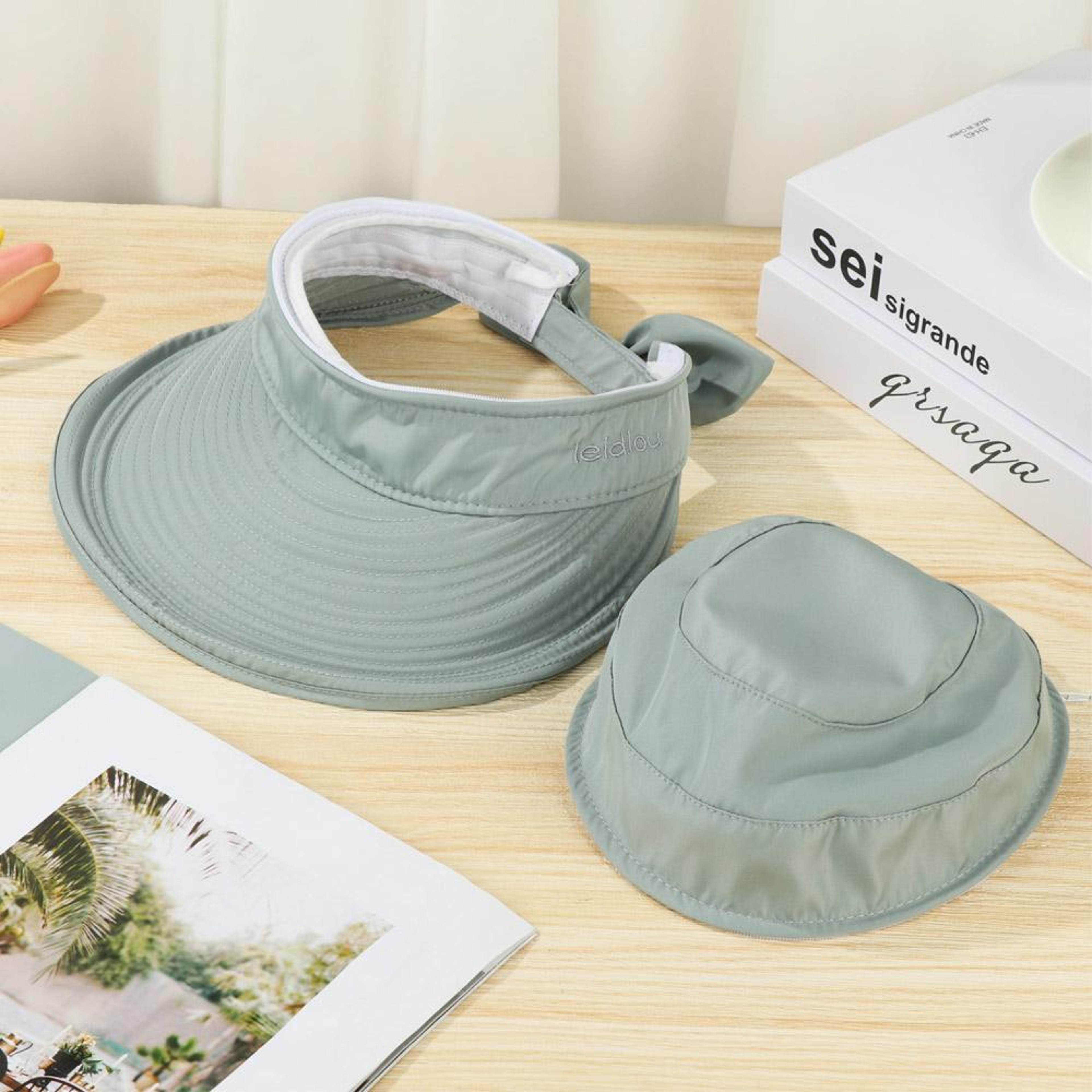 Summer Wide Brim Foldable Visor Hat for Women Ladies Anti-UV Beach Sun Cap for Outdoor Camping Hiking – view 3
