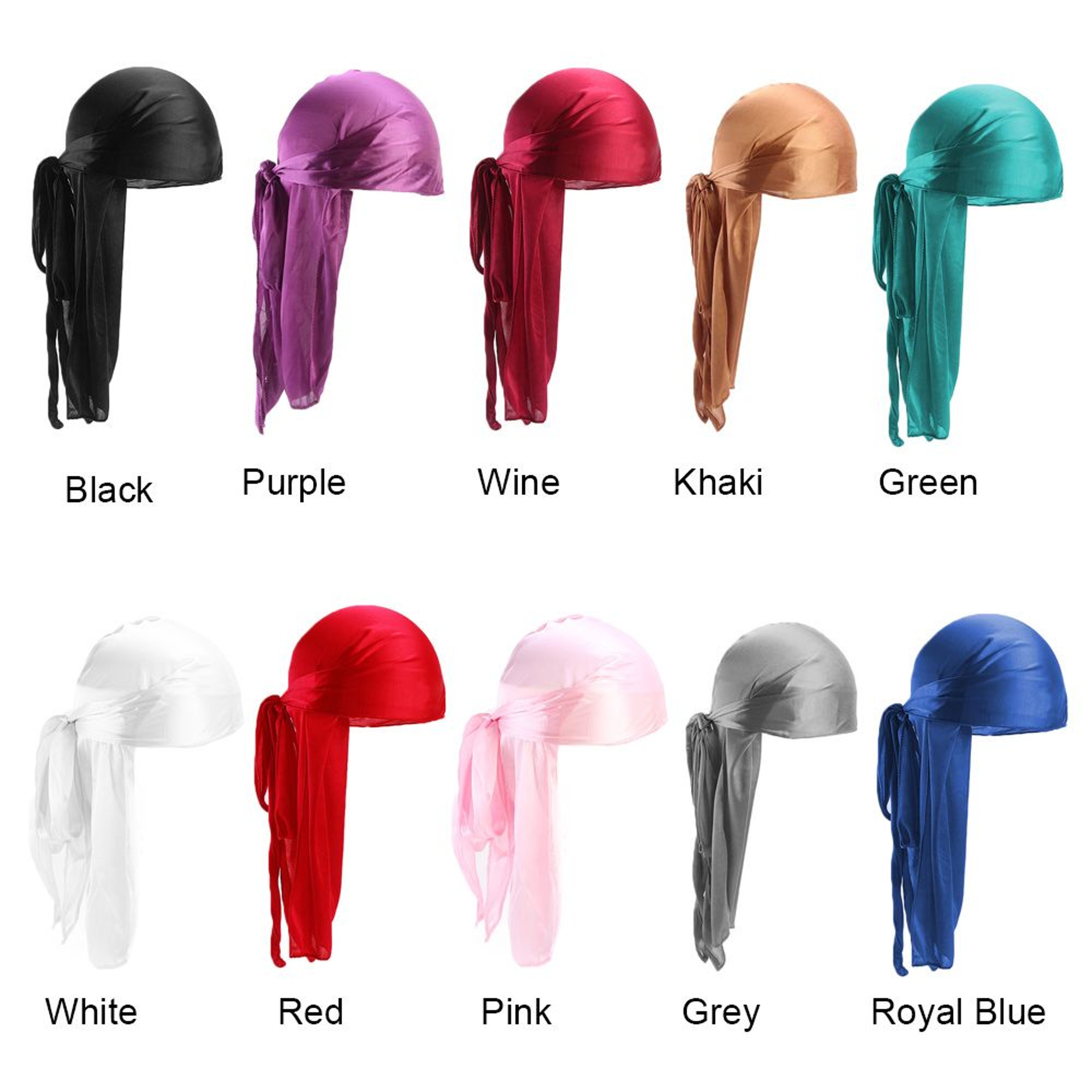 Pre-Tied Bandana Turban Hijab Silk Durag Pirate Hat Fashion Men Women Chemo Cap Headwrap – view 5