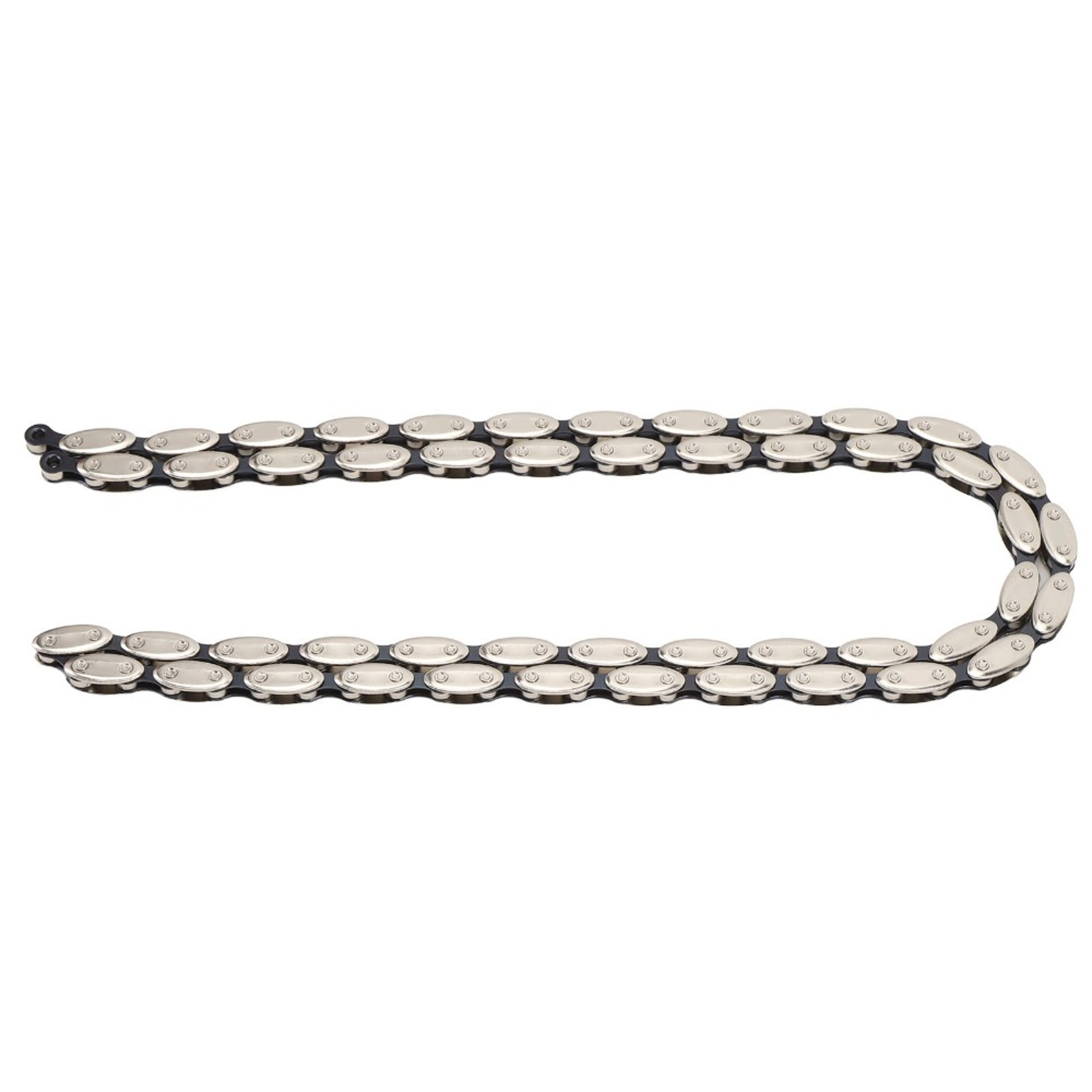 Fixed Gear Chain Manganese Steel with Buckle, Single Speed Bike Chain Silver Olive – view 1