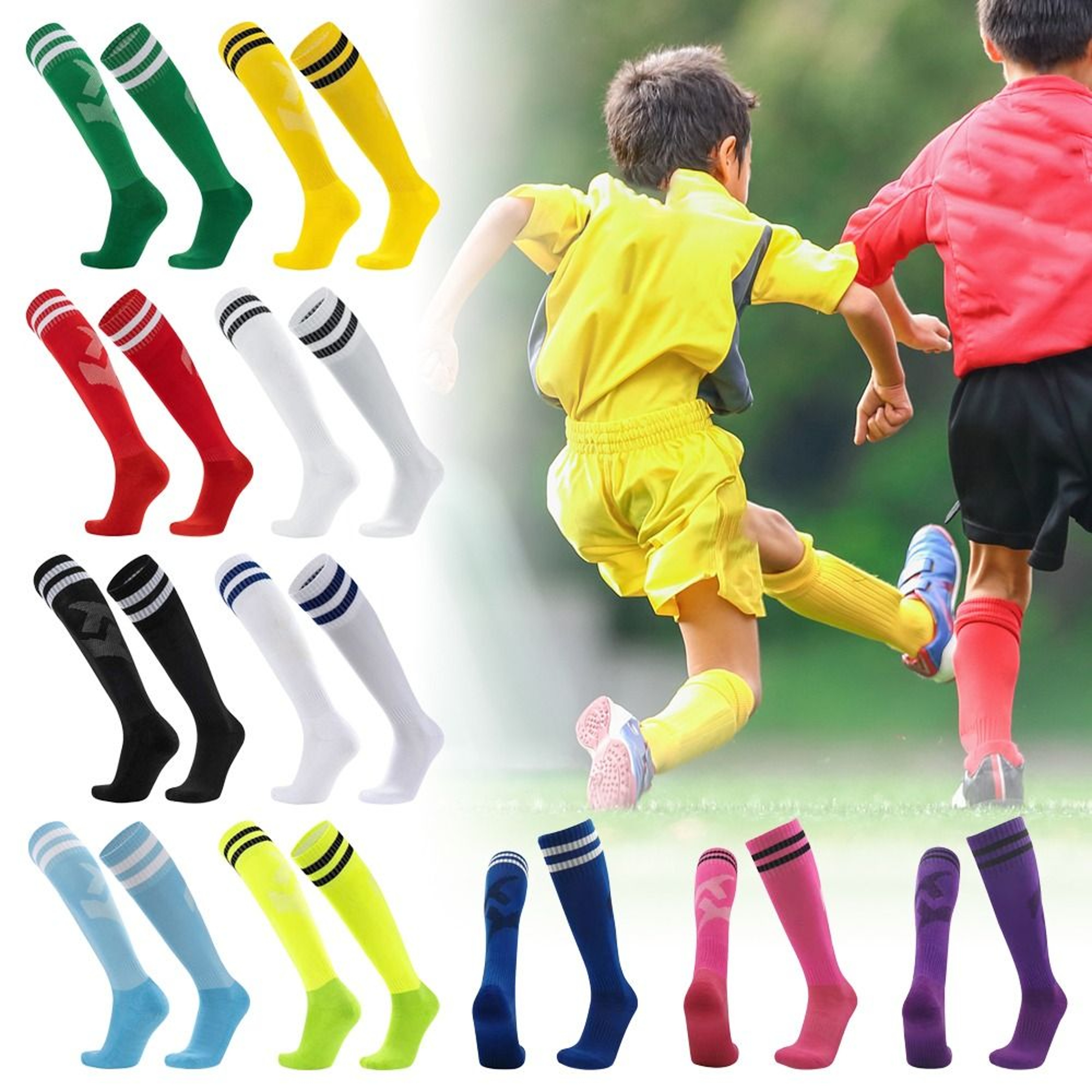 Breathable Soccer Socks Antislip Football Socks Wearresistant HighElasticity MoistureWicking Fabric 1
