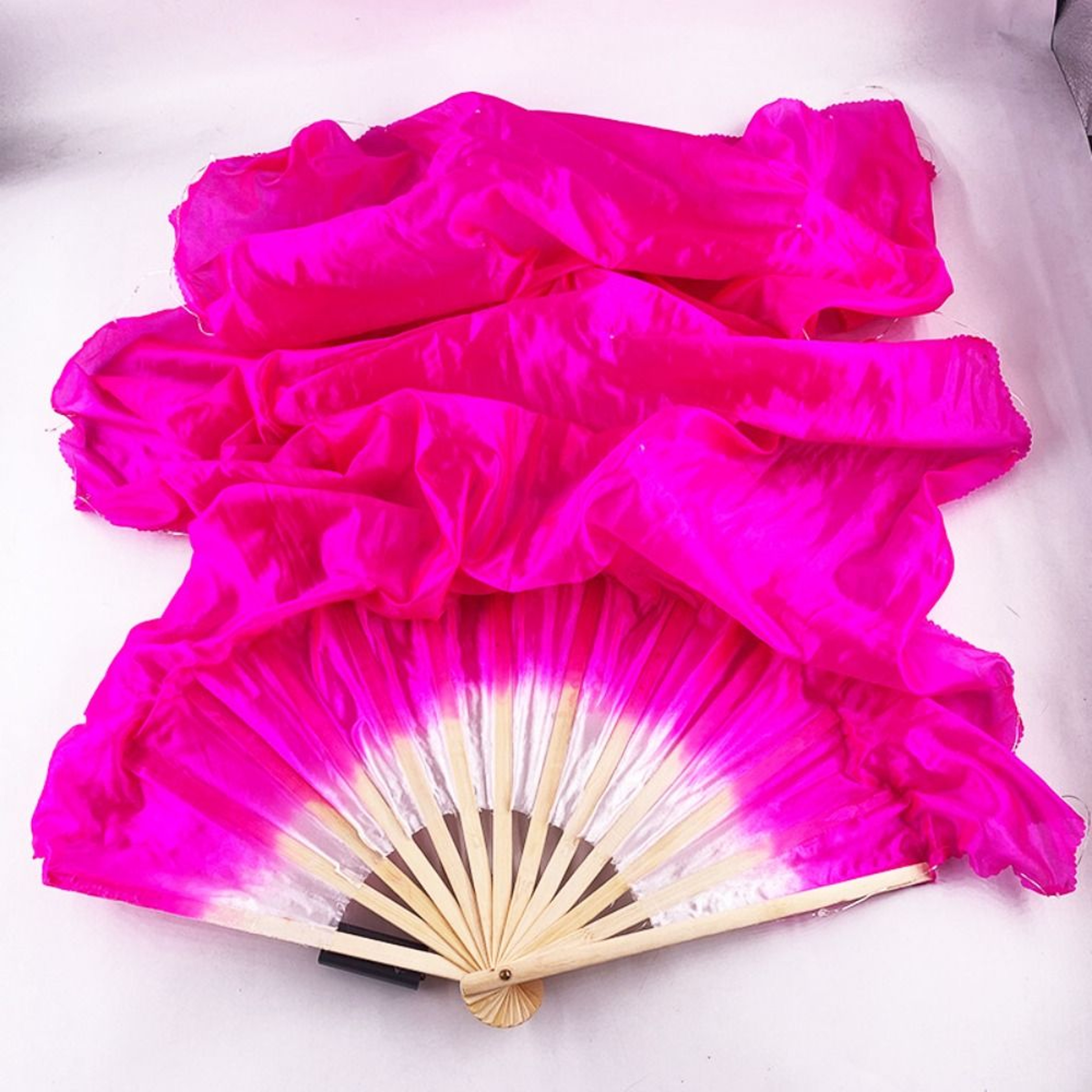 Silk Belly Dancing Fans, Performance Props for Dancer Practice, Elegant Dance Accessories – view 1