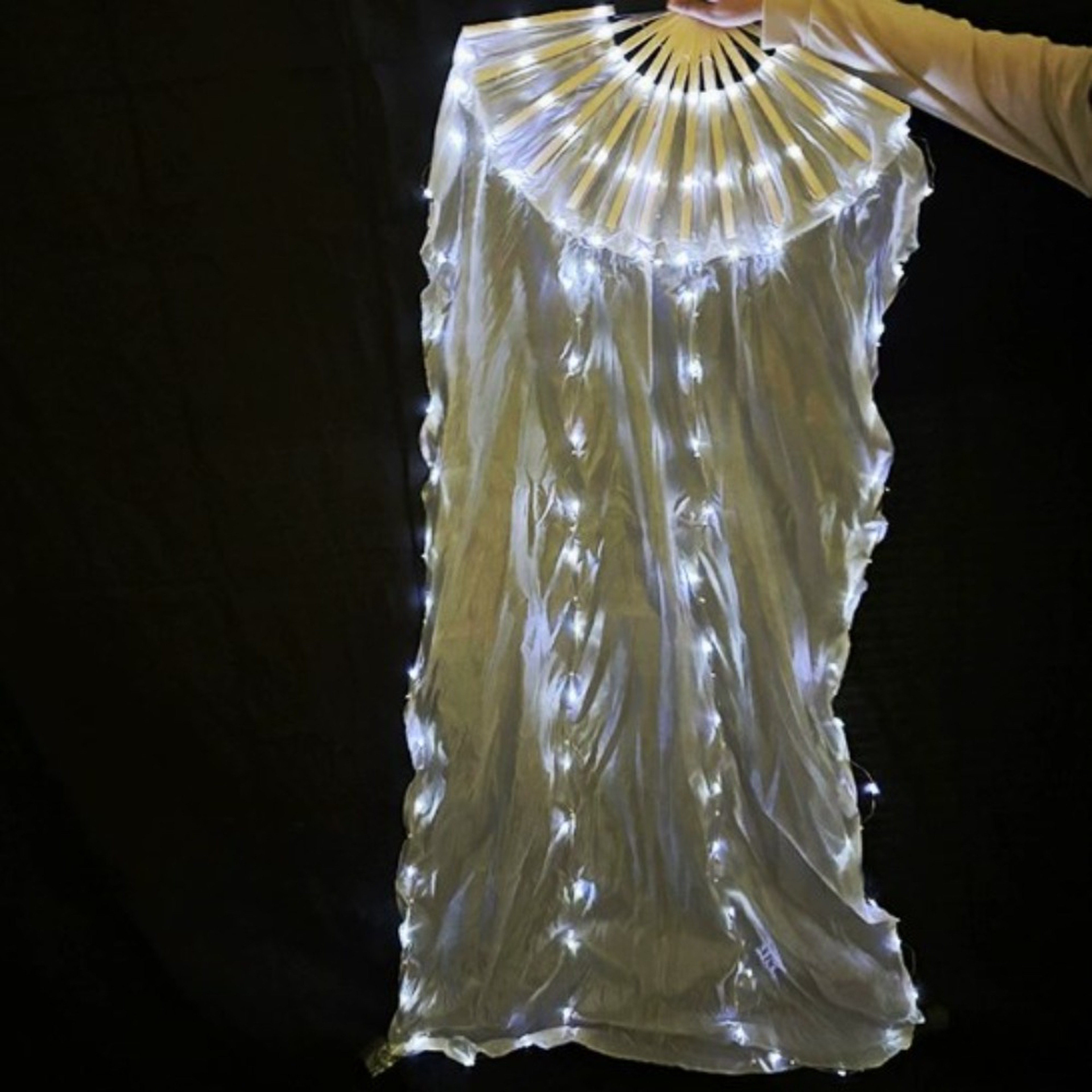 Silk Belly Dancing Fans, Performance Props for Dancer Practice, Elegant Dance Accessories – view 13