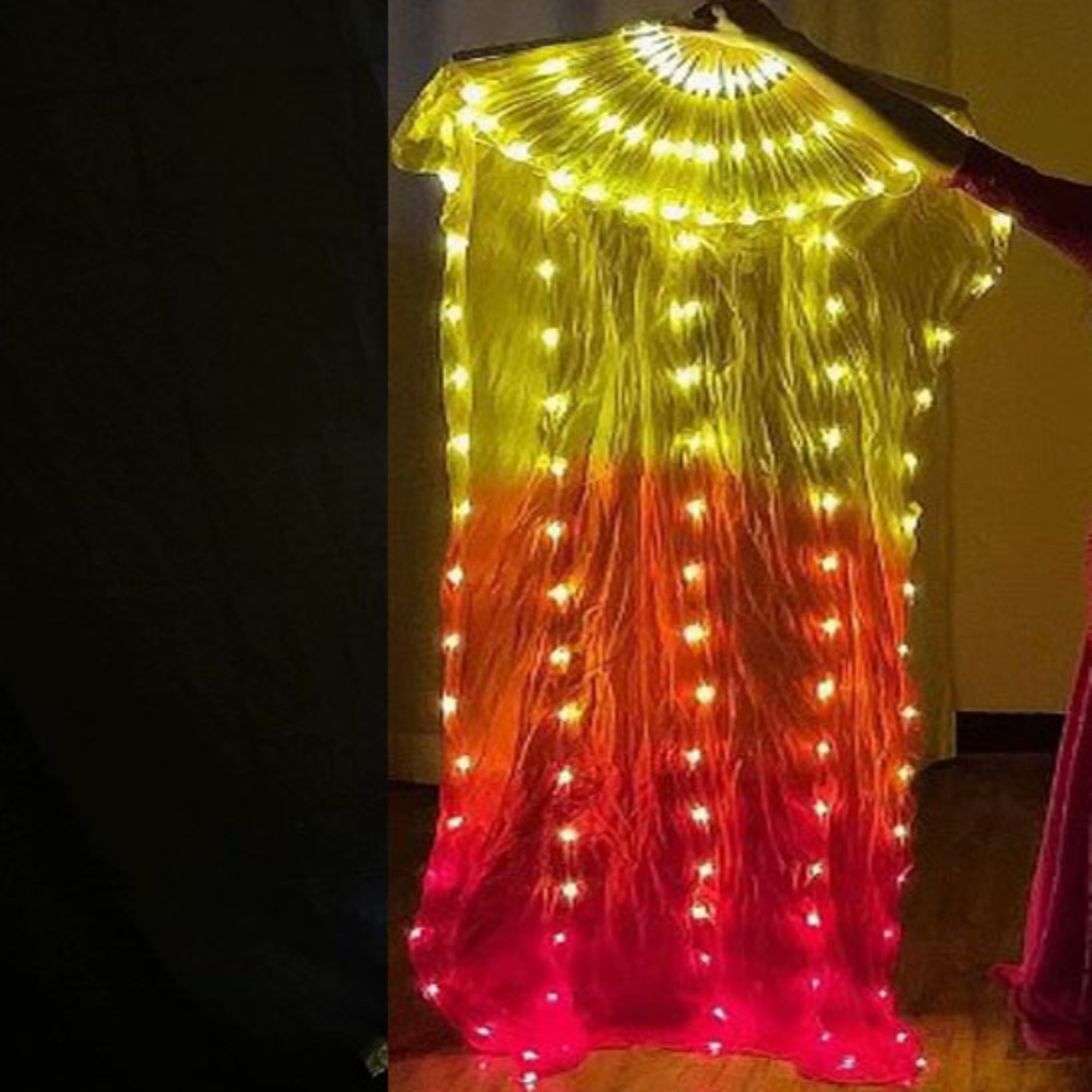 Silk Belly Dancing Fans, Performance Props for Dancer Practice, Elegant Dance Accessories – view 14