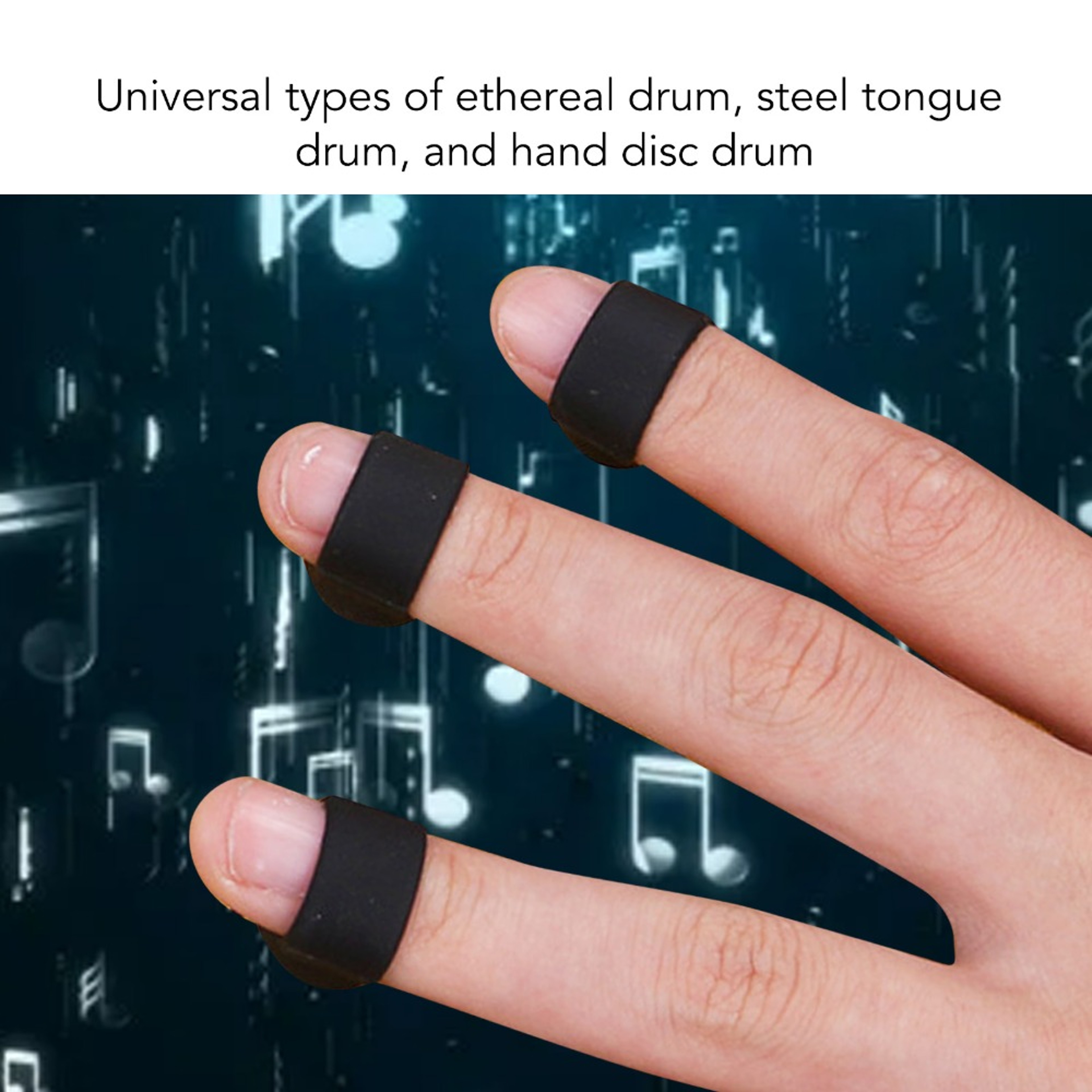 Finger Protection Silicone Tongue Drum Covers, Practice & Performance Sleeves, Percussion Accessory for Musicians – view 4