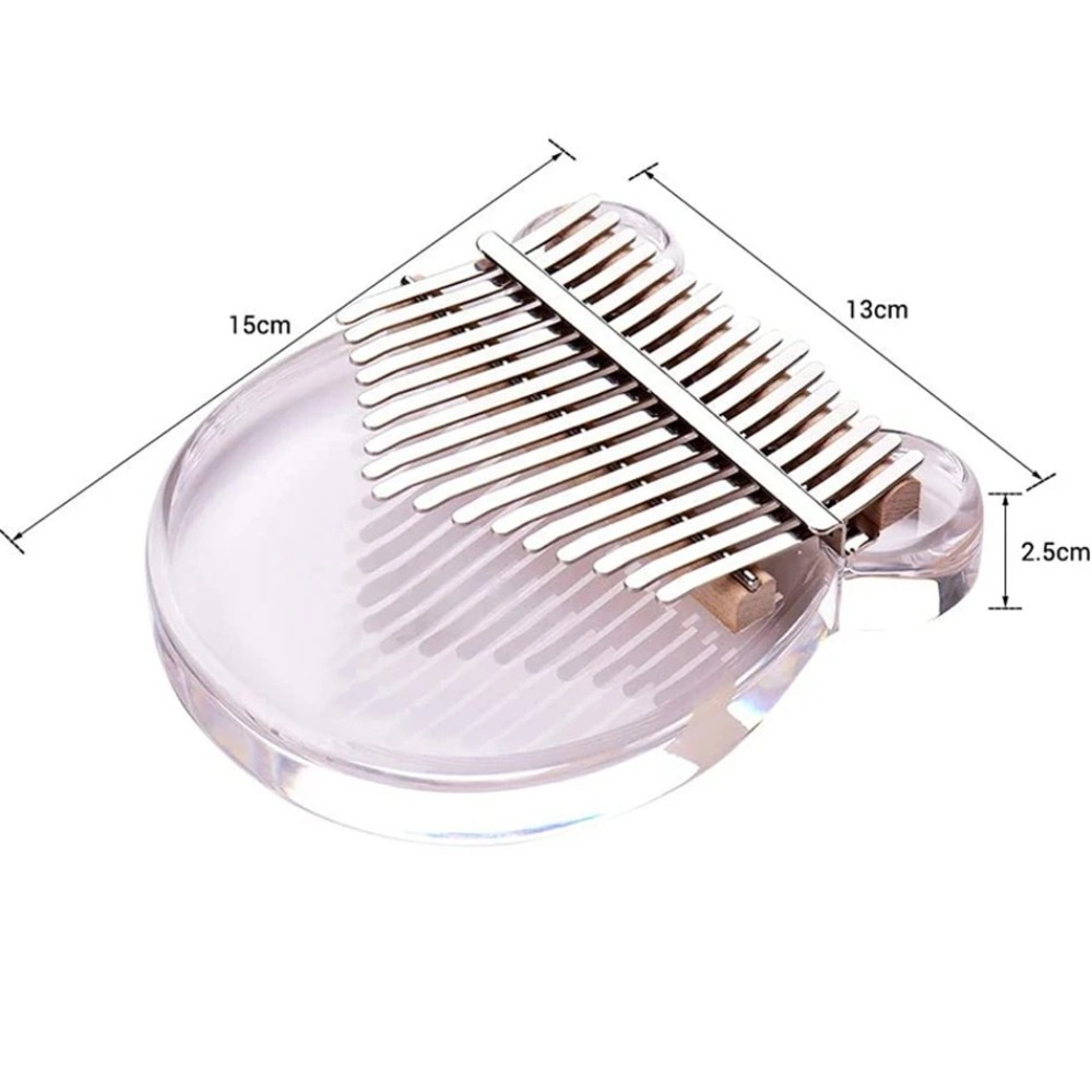 Flower Acrylic Crystal Kalimba Thumb Piano, Transparent Pentacle Thumb Pianos for Beginners – view 6