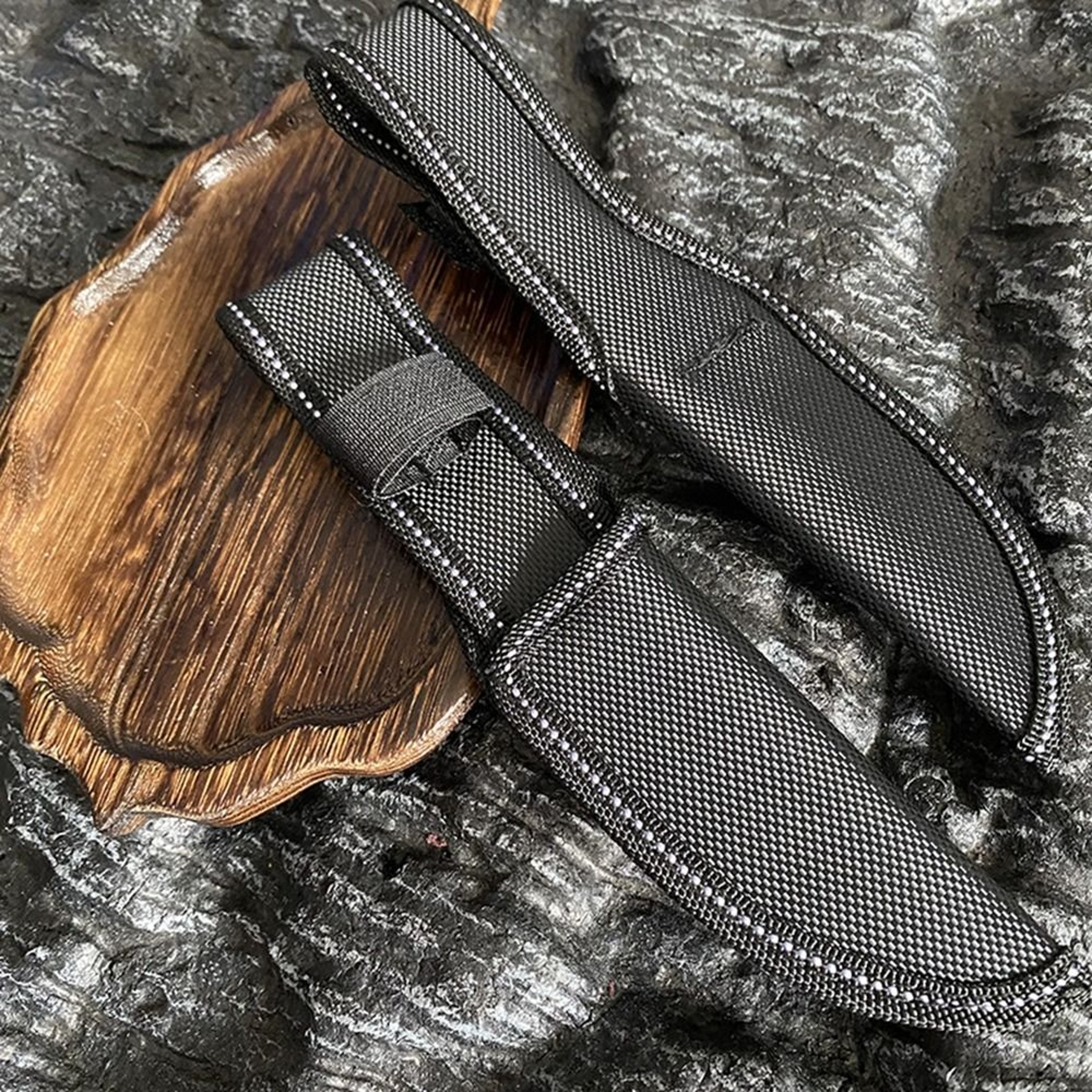 Pocket Leather Sheath, Waist Belt Buckle Knife Sheath, Protective Cover for Belt Knife, Outdoor Accessories – view 3