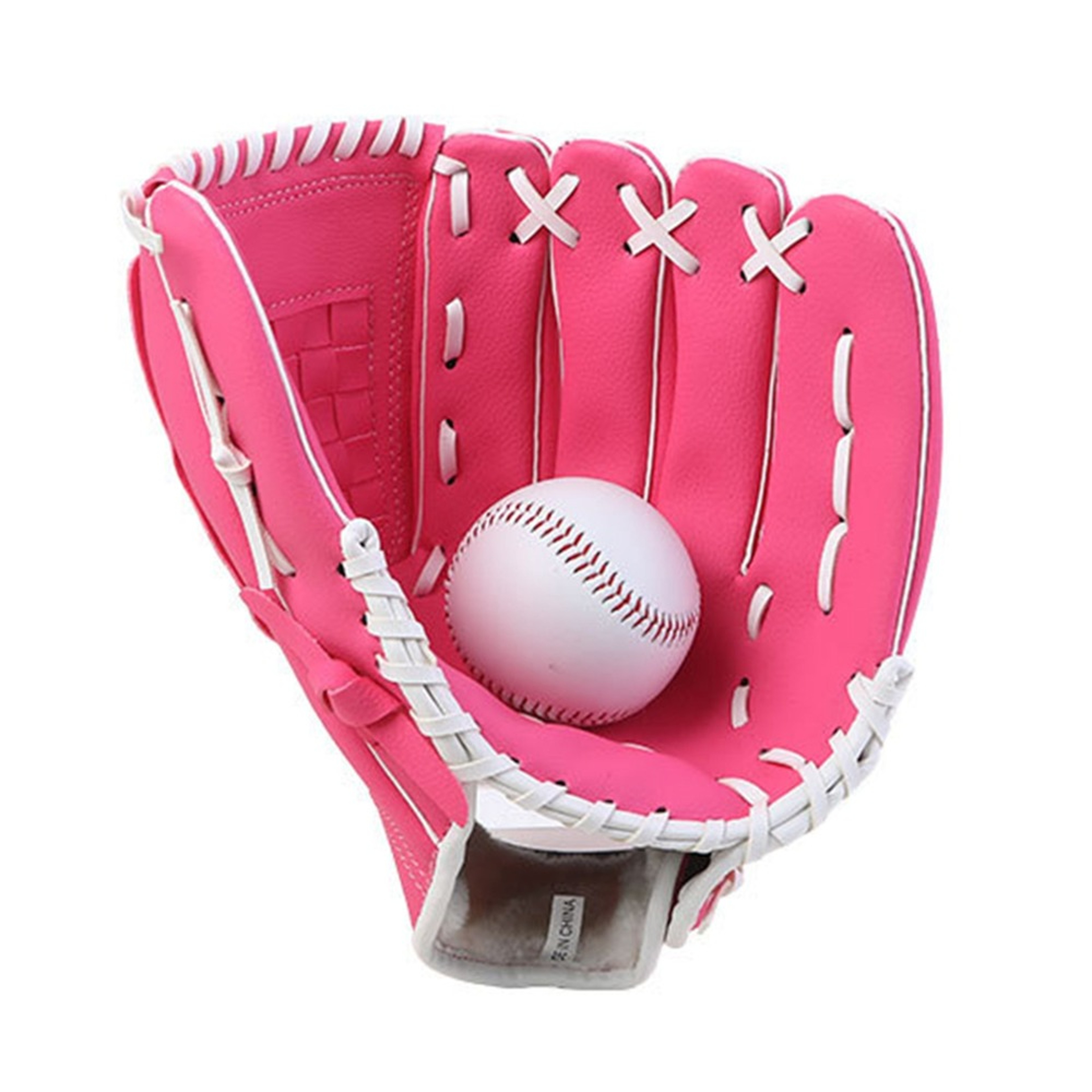 Synthetic Leather Baseball Glove Blue Mitt Rose Red Brown  Black Catcher Gloves For Practice 3