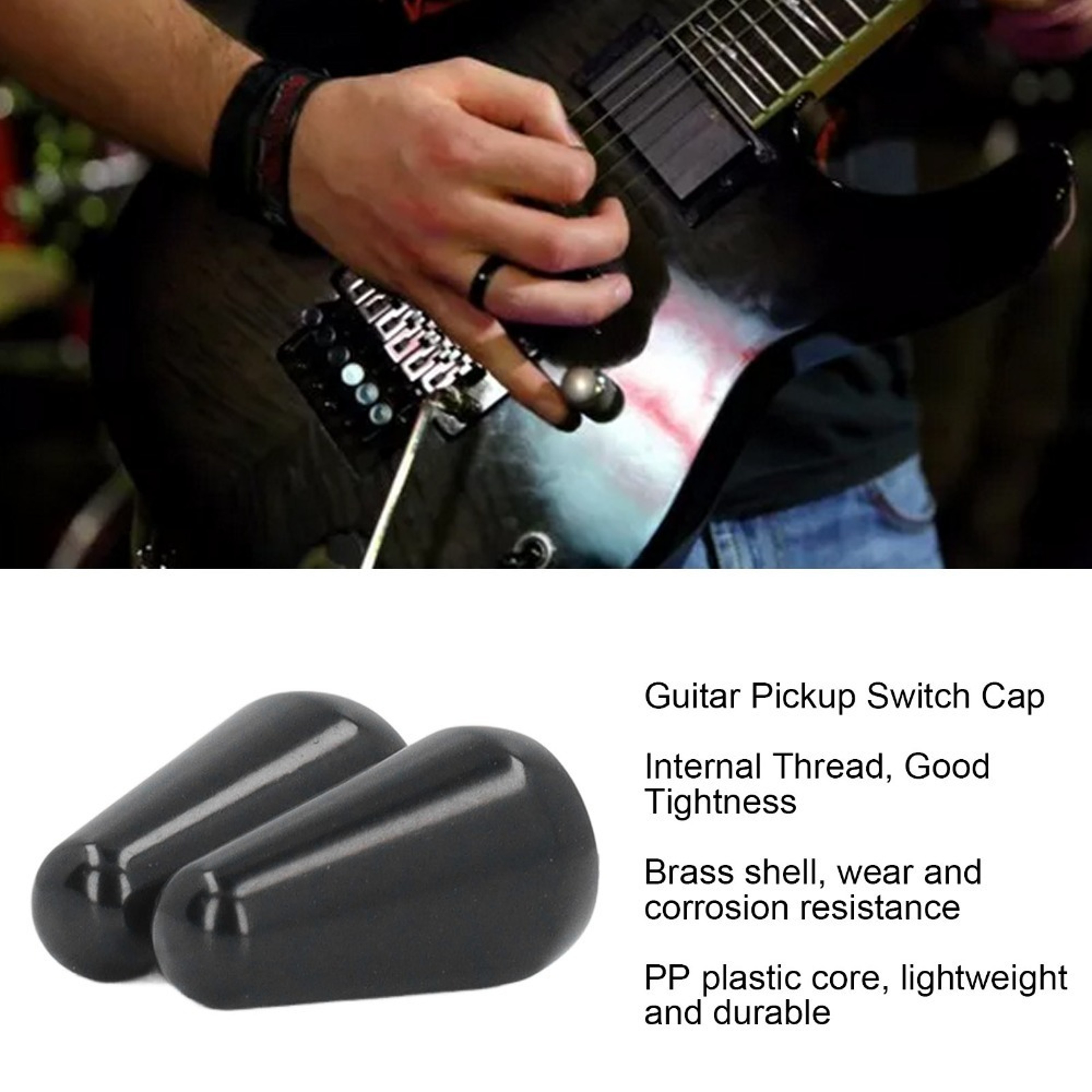 Pickup Selector Switch Knobs Way Switch Guitar Pickup Caps Silver Gold Black PP Plastic Core 1