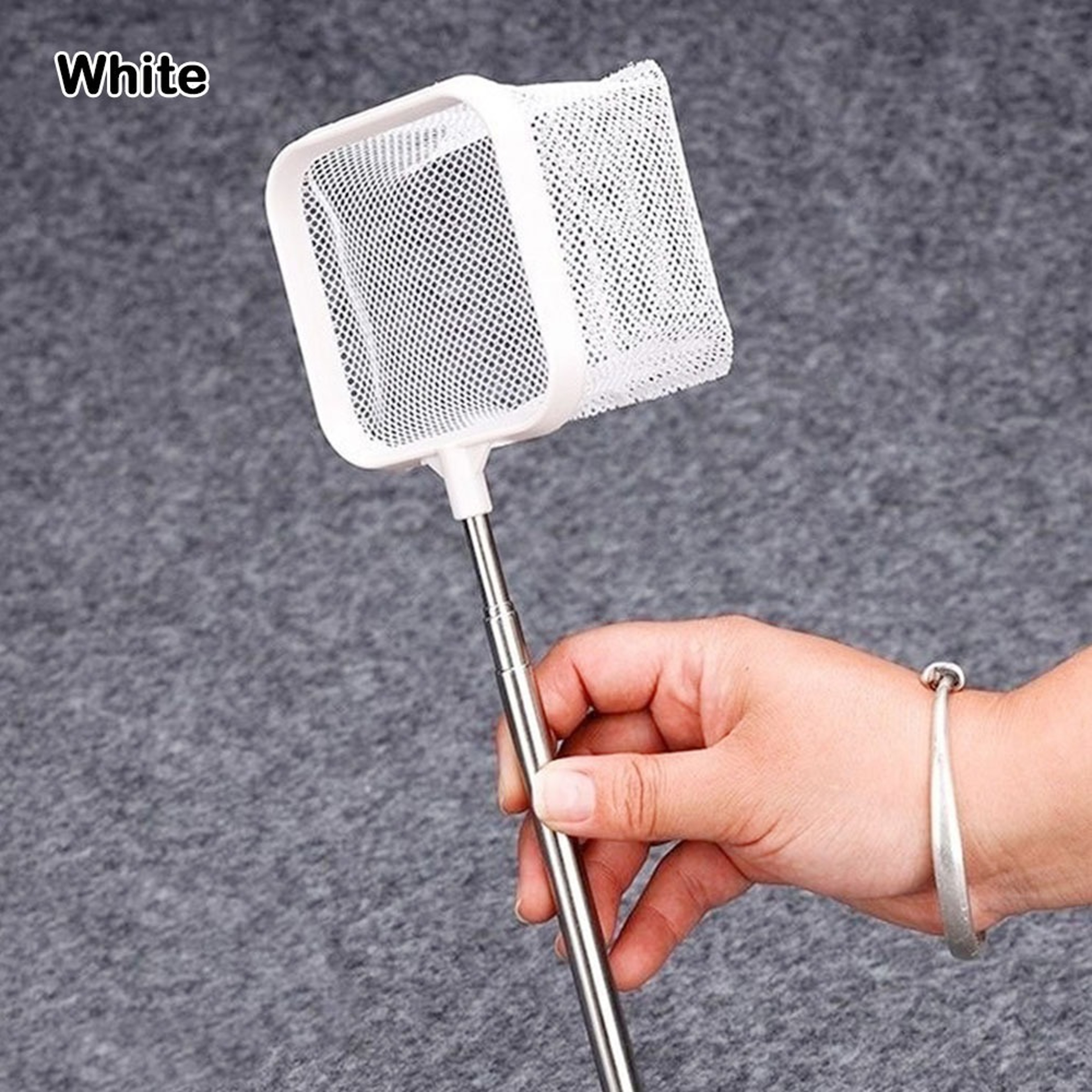 Telescopic Shrimp Net, Long Handle Goldfish Net, White Extendable Fish Nets – view 8