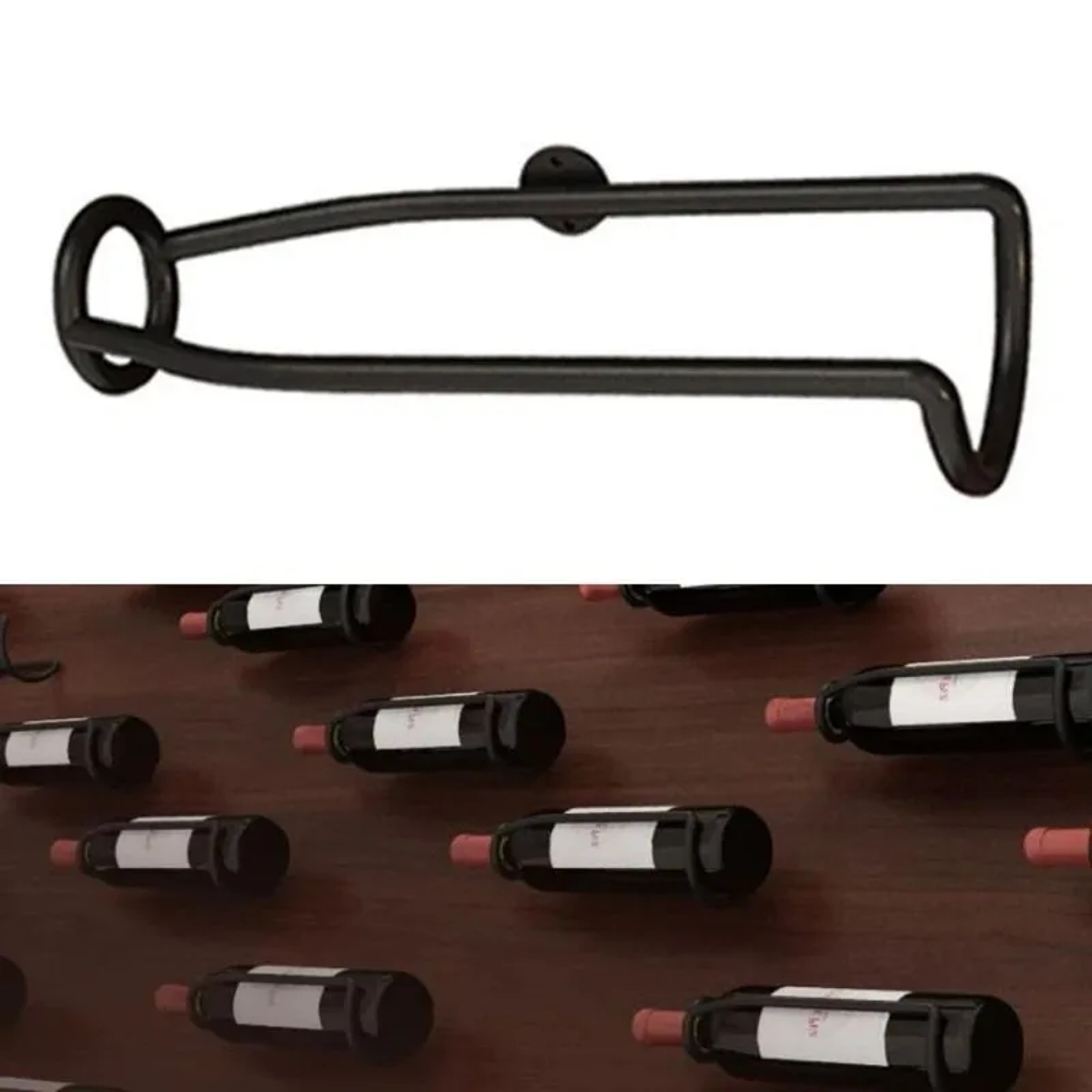 Wall Mounted Single Decorative Wine Rack, European Style Suspension Frame, Creative Wine Display Rack – view 1