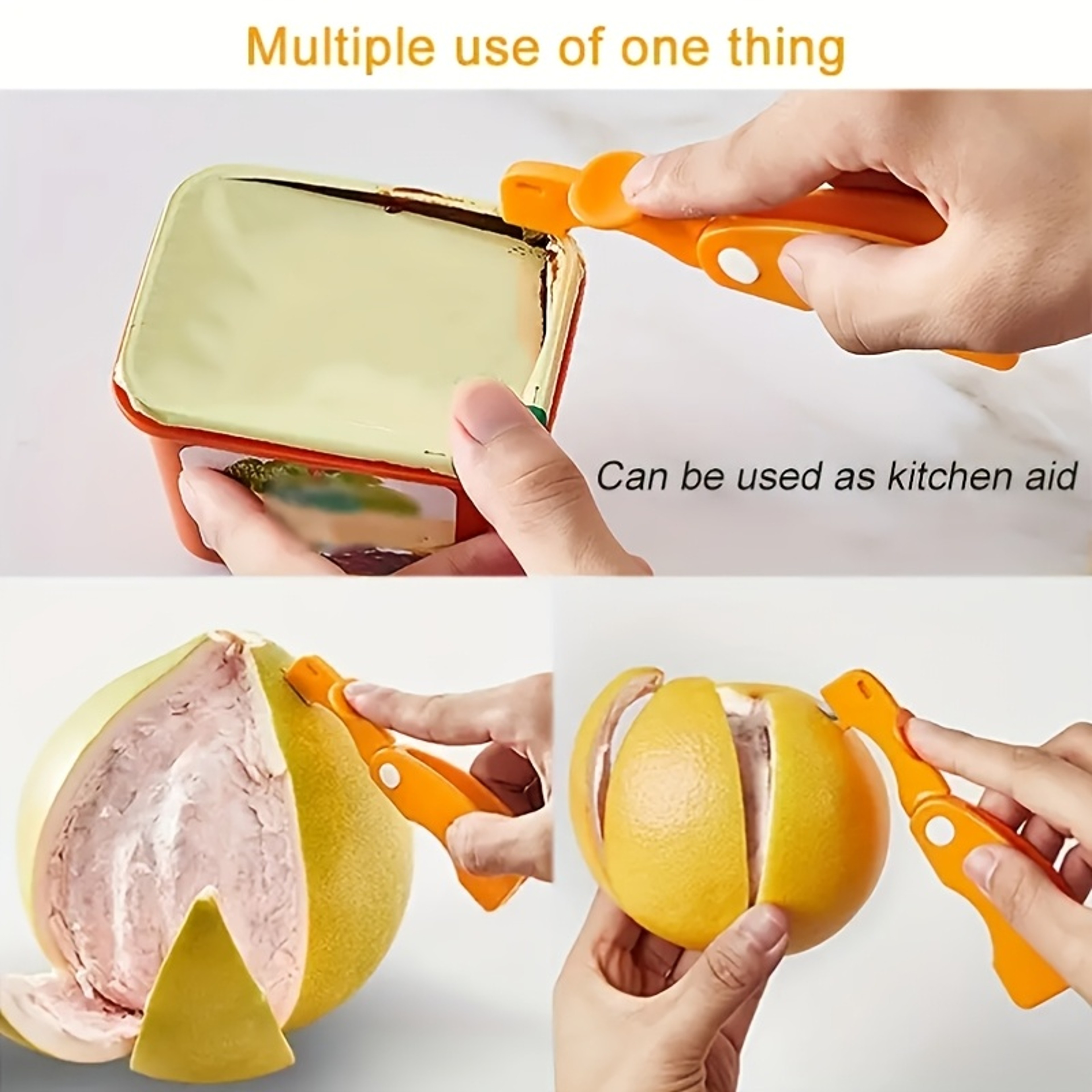 Creative Peeler Tool with Plastic Folding Handle, Vegetable & Fruit Cutter for Lemon and Grapefruit, Kitchen Accessory – view 2