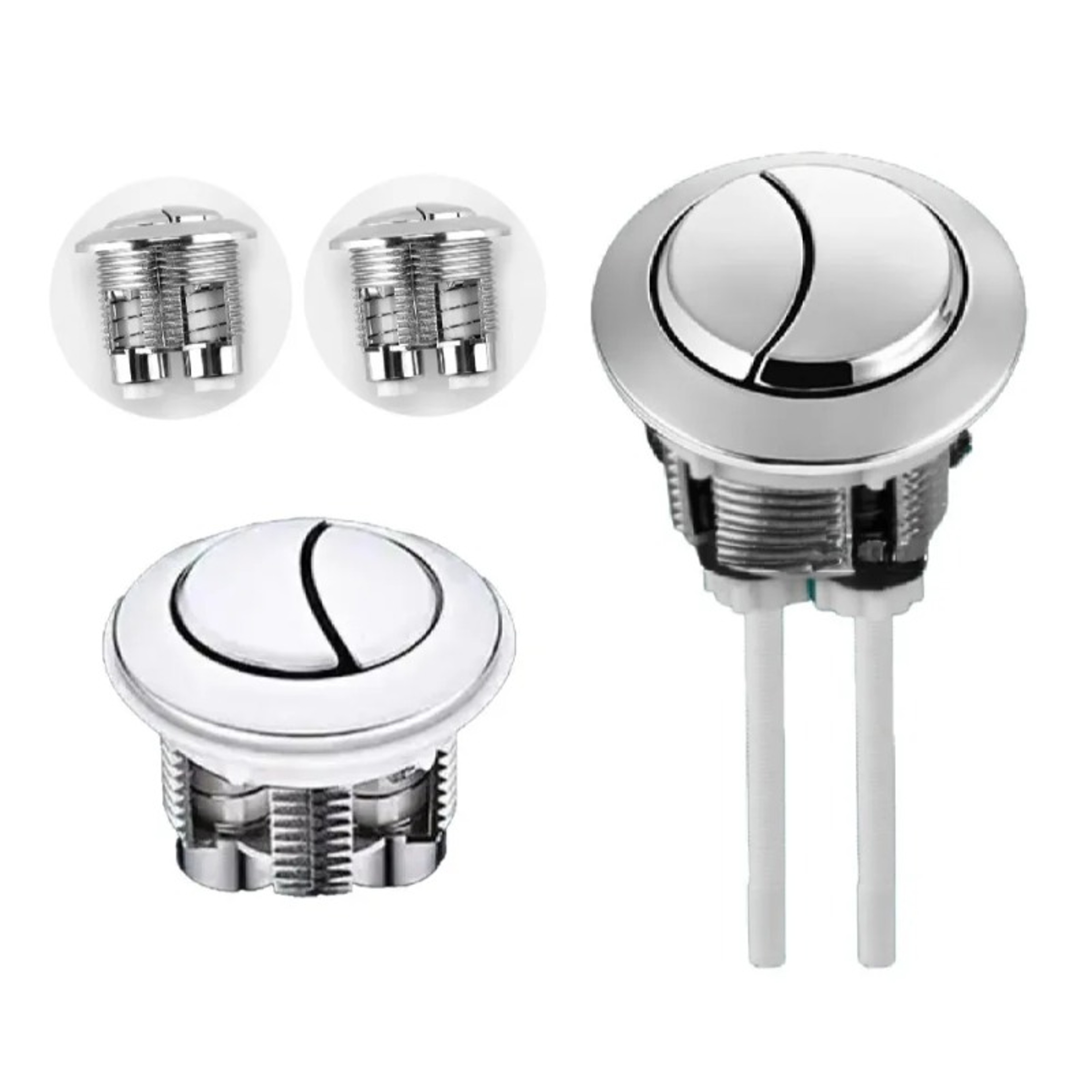 Adjustable Flush Switch Part Seat, Toilet Cistern Button Replacement for Squat Drain – view 1