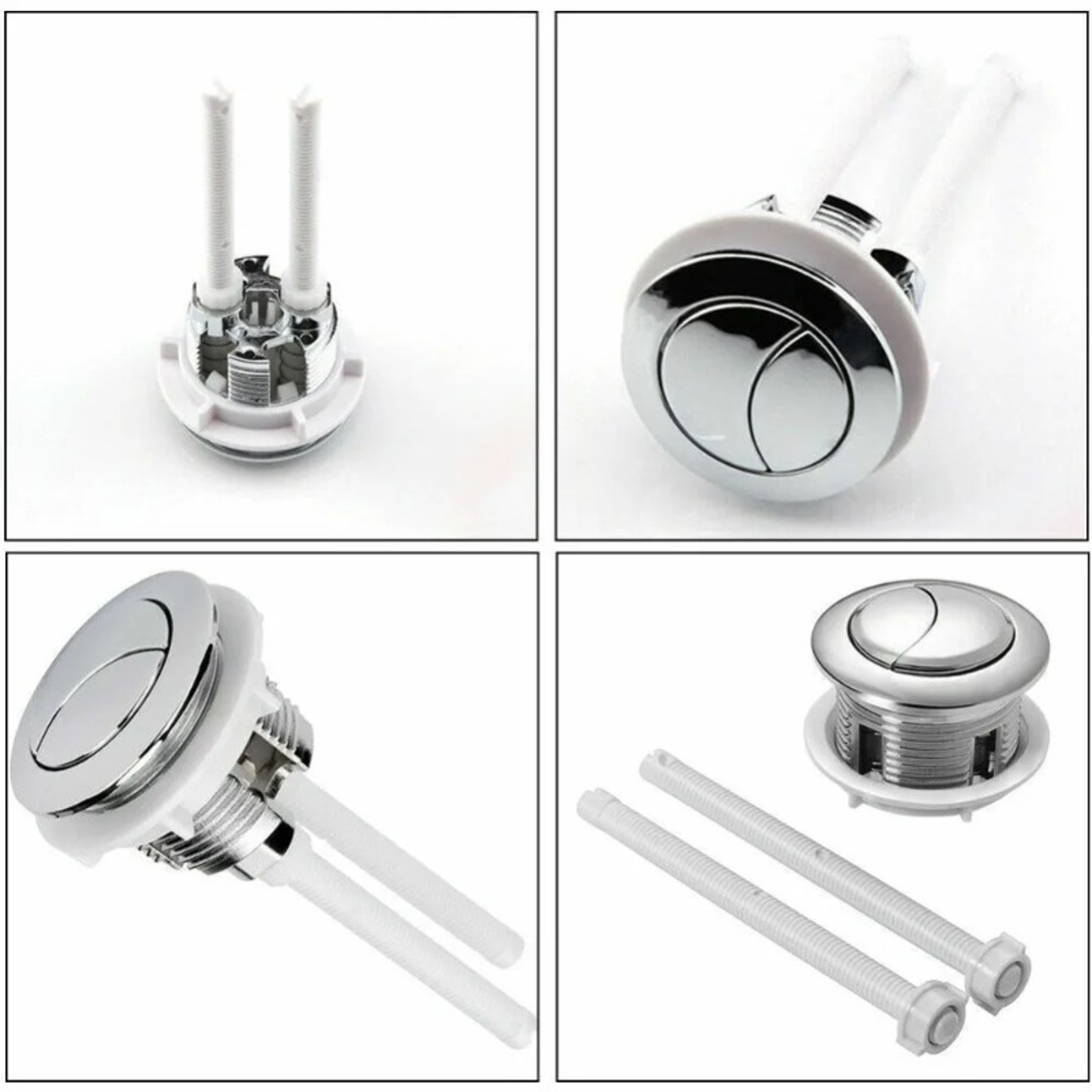 Adjustable Flush Switch Part Seat, Toilet Cistern Button Replacement for Squat Drain – view 2