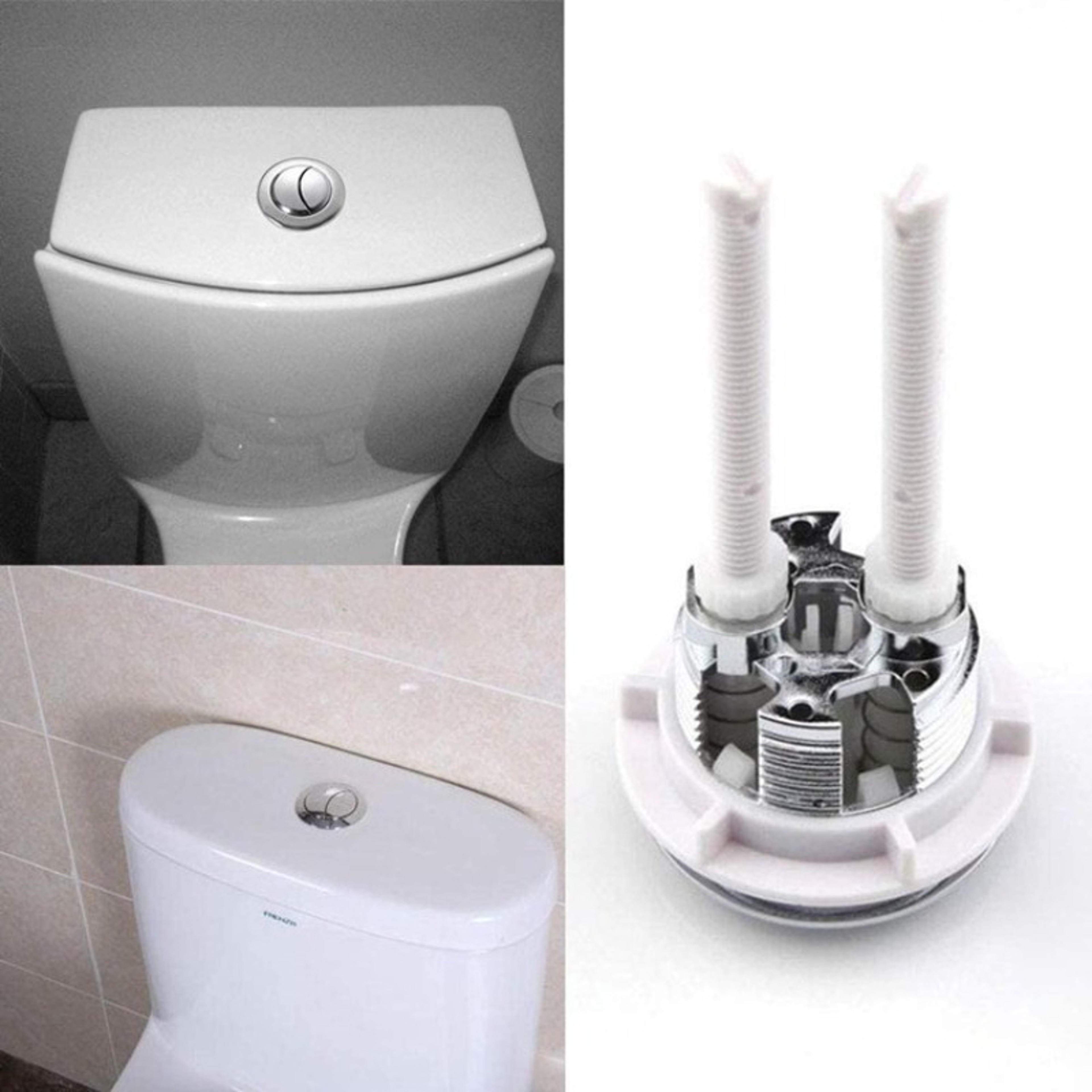Adjustable Flush Switch Part Seat, Toilet Cistern Button Replacement for Squat Drain – view 3