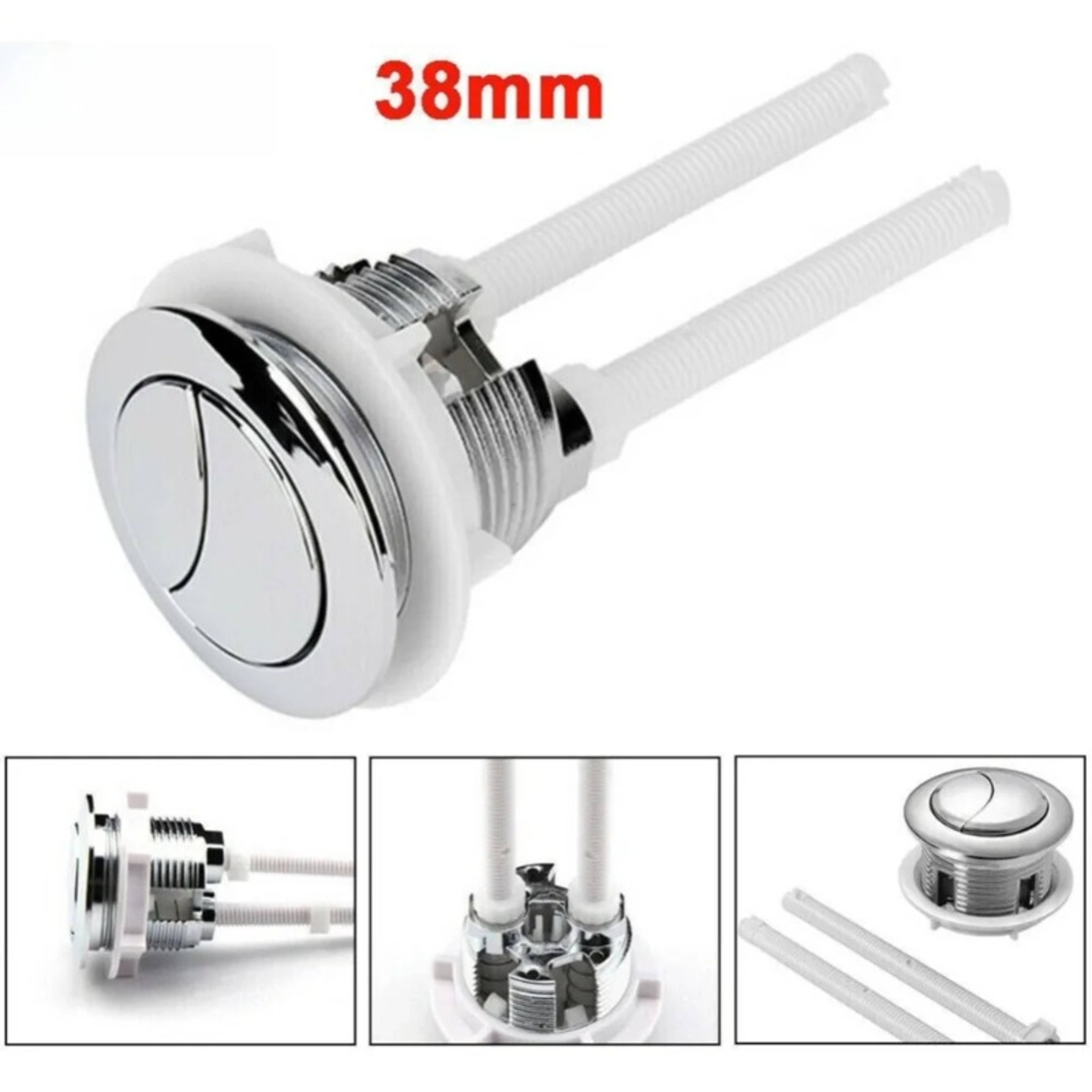 Adjustable Flush Switch Part Seat, Toilet Cistern Button Replacement for Squat Drain – view 4