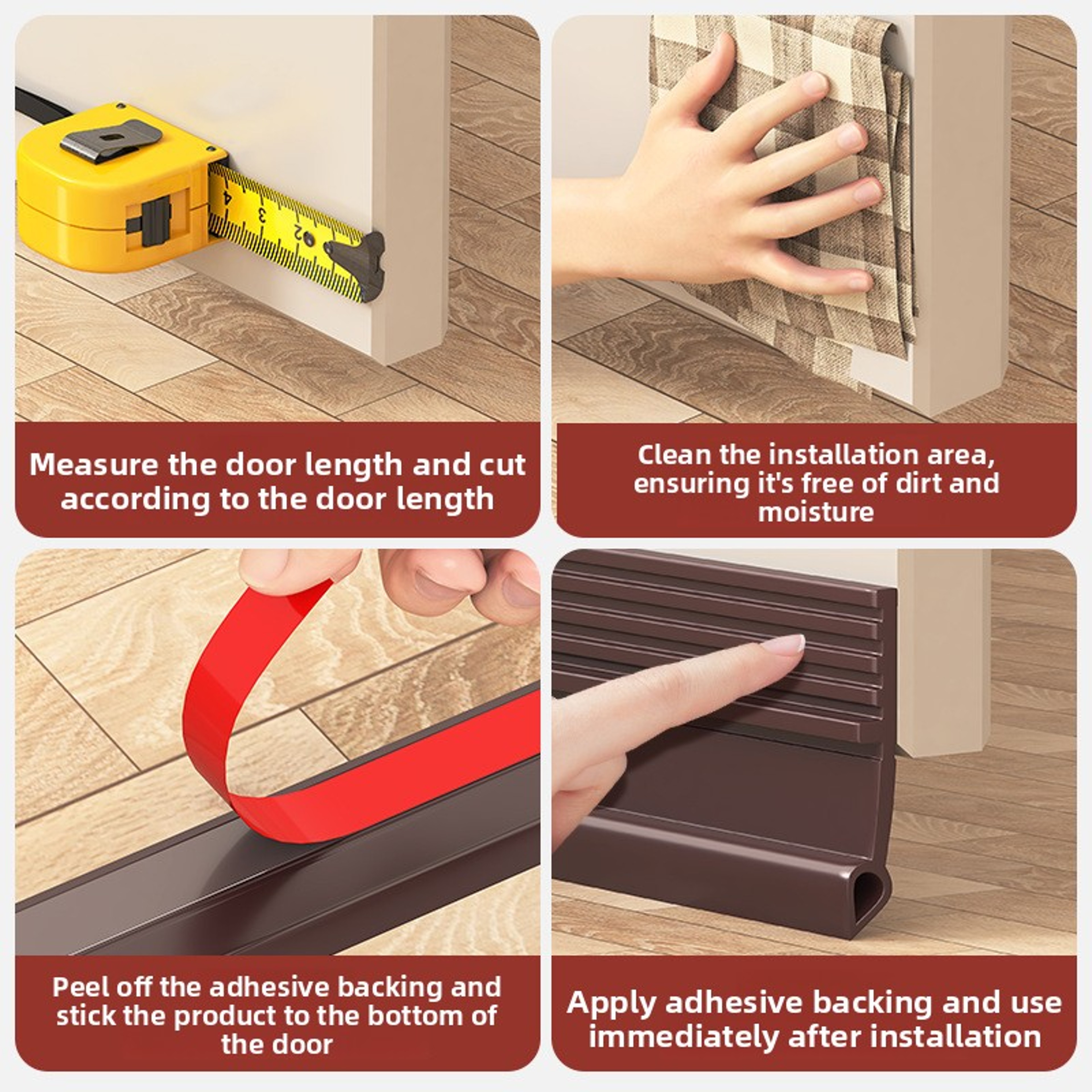 Noise Reduction Weatherstrip, Gap Insulator for Door and Entrance Seal – view 2
