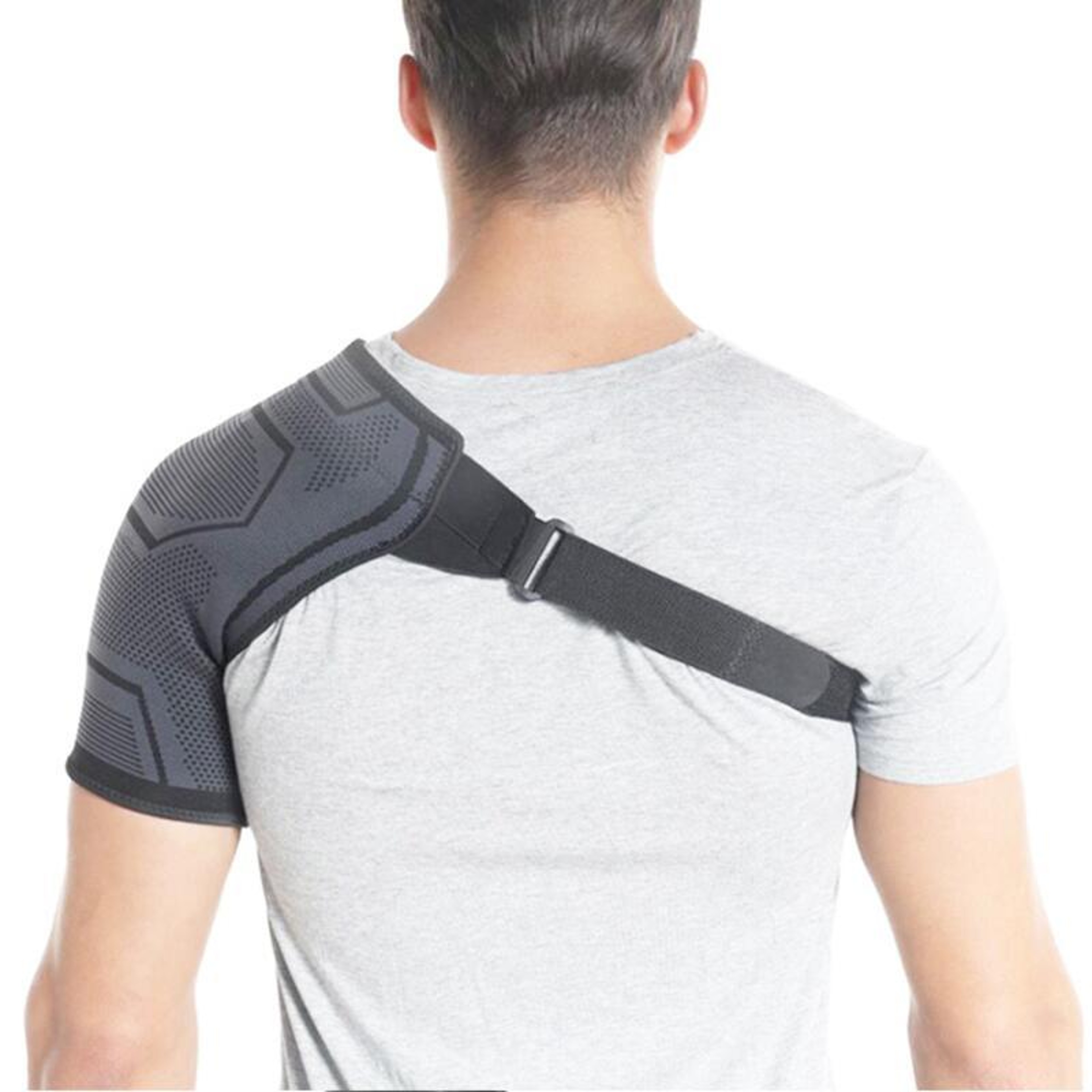 Shoulder Pain Relief Brace, Adjustable Compression Strap Wrap Belt for Torn Rotator Cuff Dislocation for Men and Women – view 4